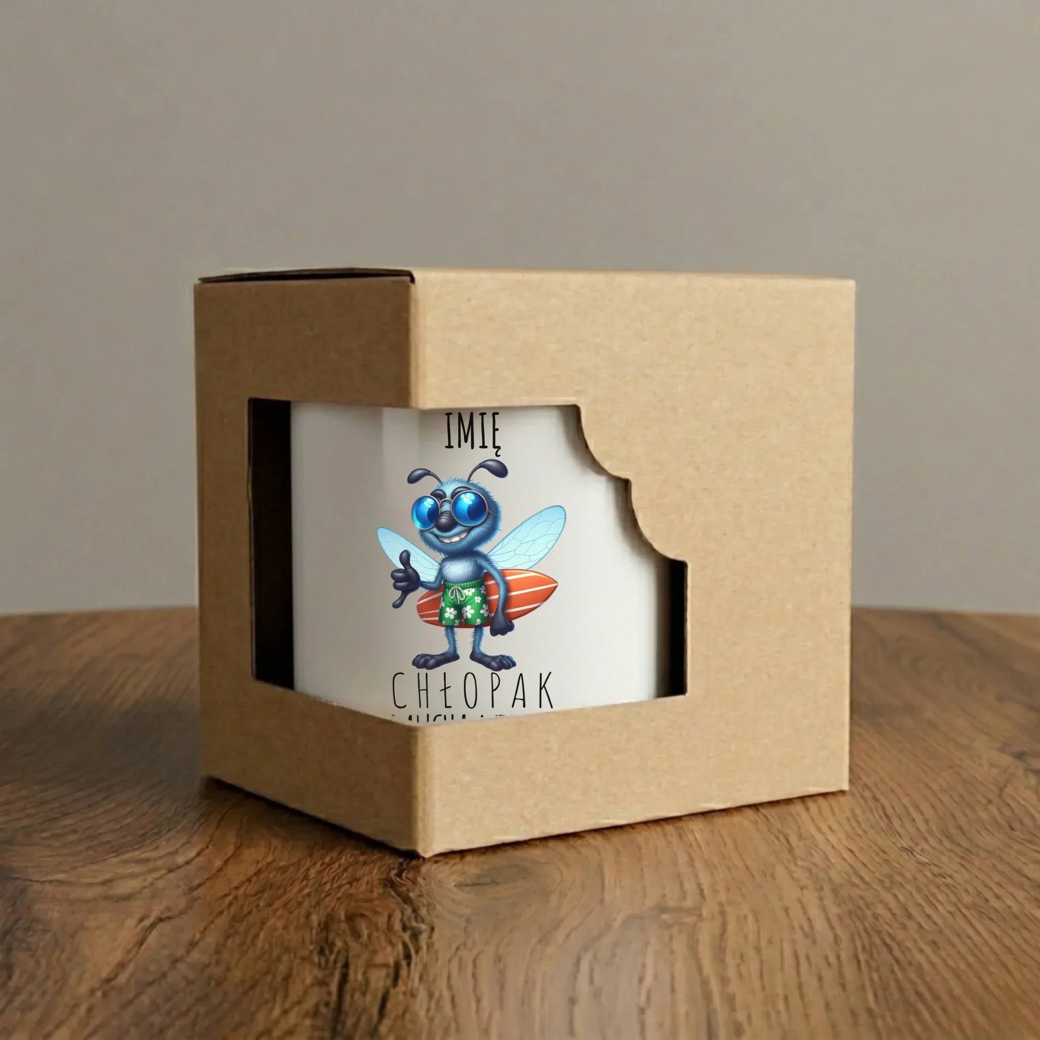 Kubek - prezent dla chłopaka - Mucha nie siada essa - personalizowany DCH29 - StoryCups.pl