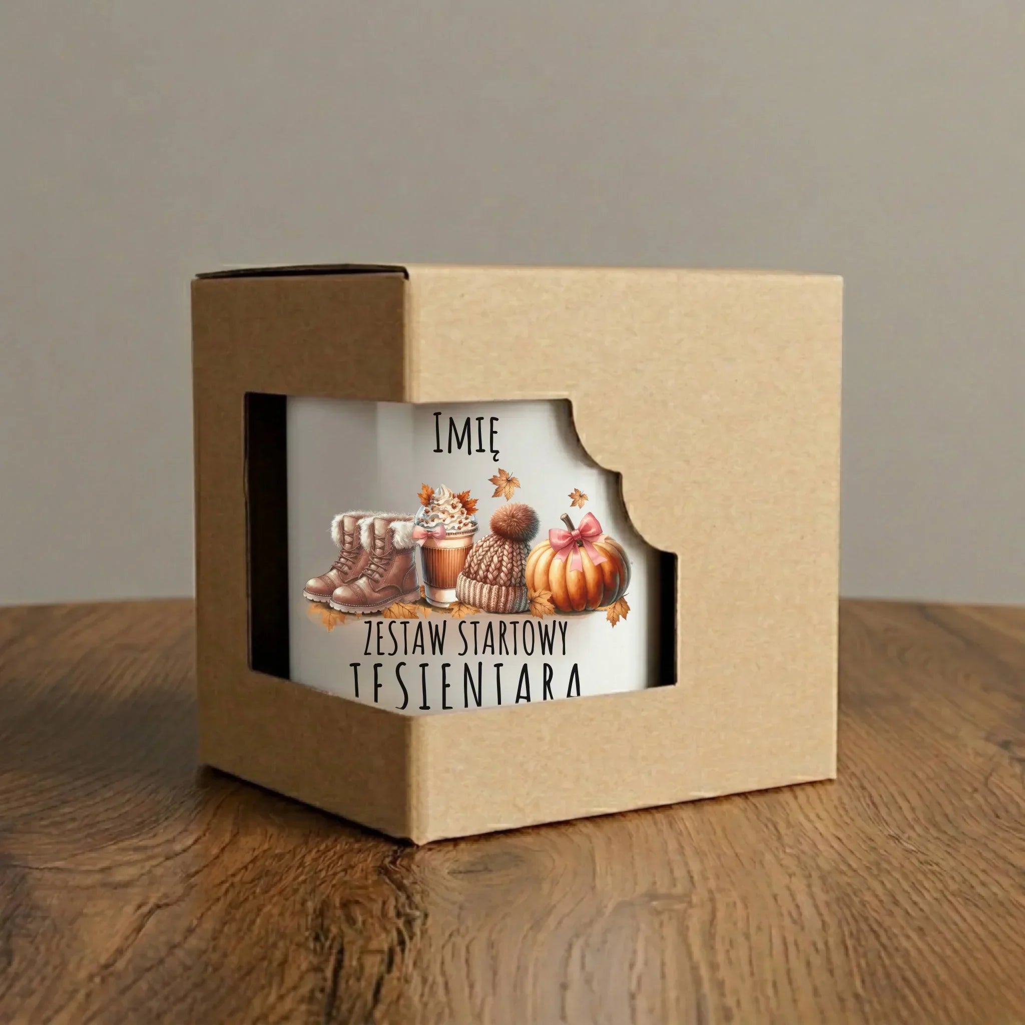 Kubek jesieniara – Zestaw startowy - personalizowany JS05 - StoryCups.pl