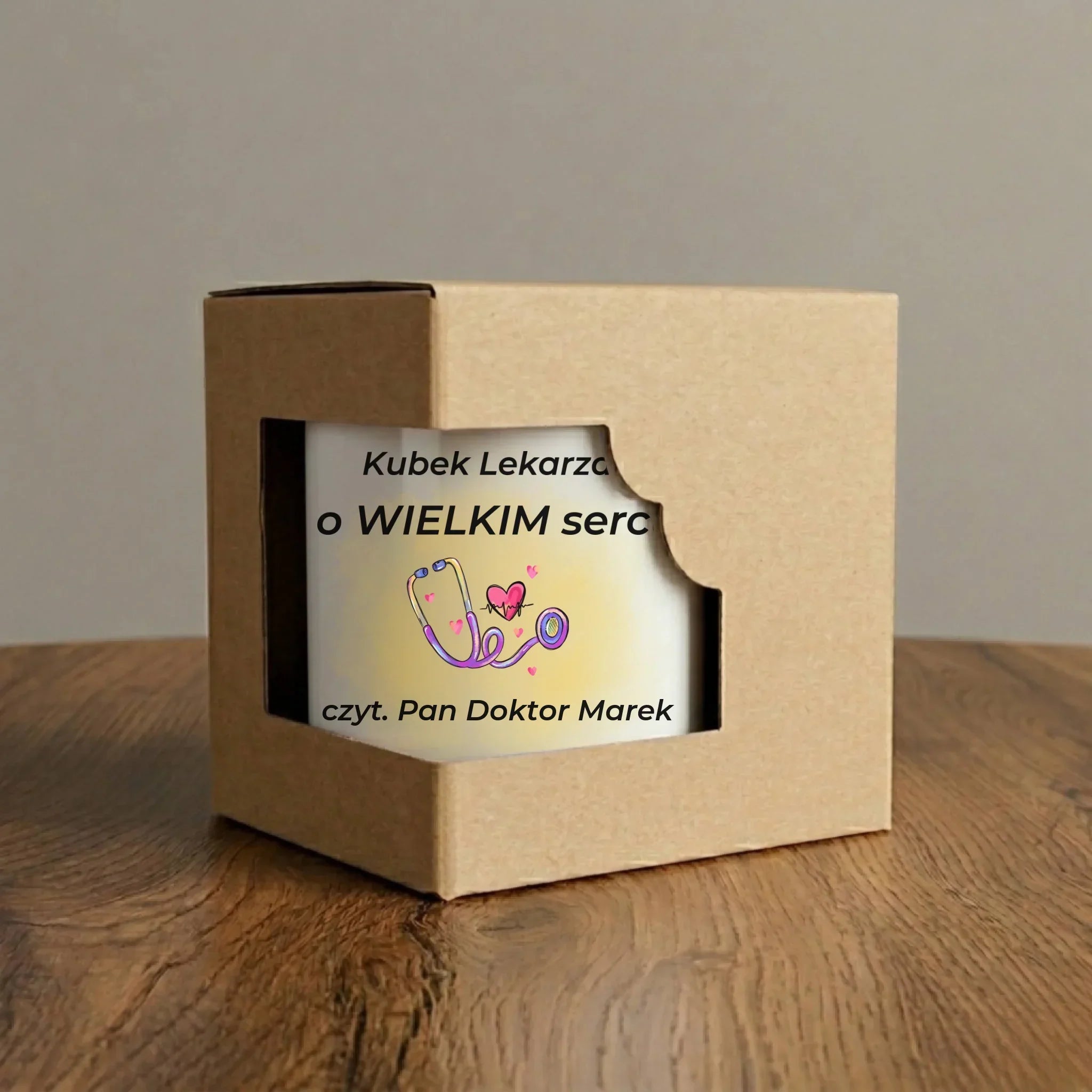 Kubek dla lekarza - Prezent na podziękowanie - personalizowany L03 - StoryCups.pl