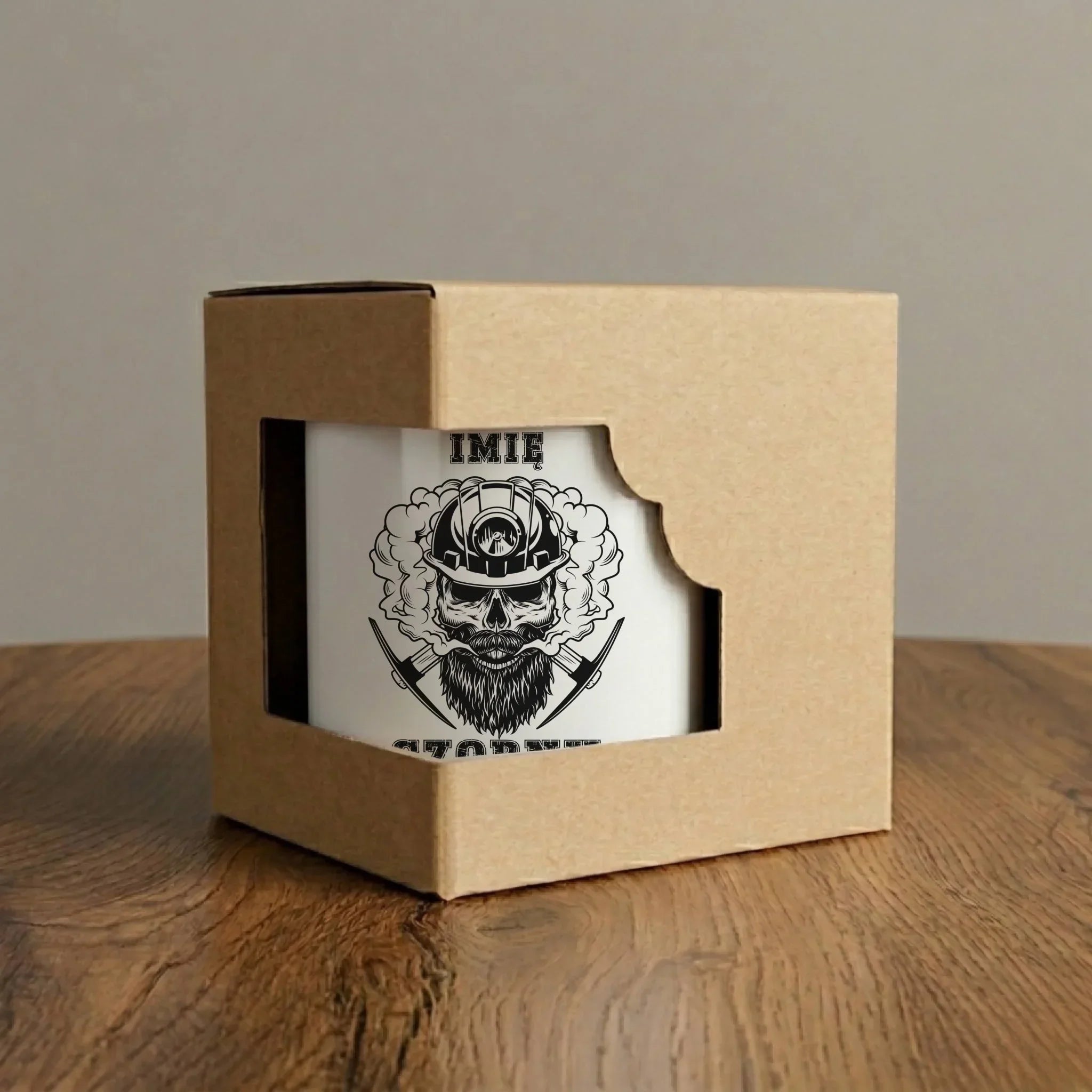 Kubek - prezent dla górnika - Czorny charakter - personalizowany G06 - StoryCups.pl