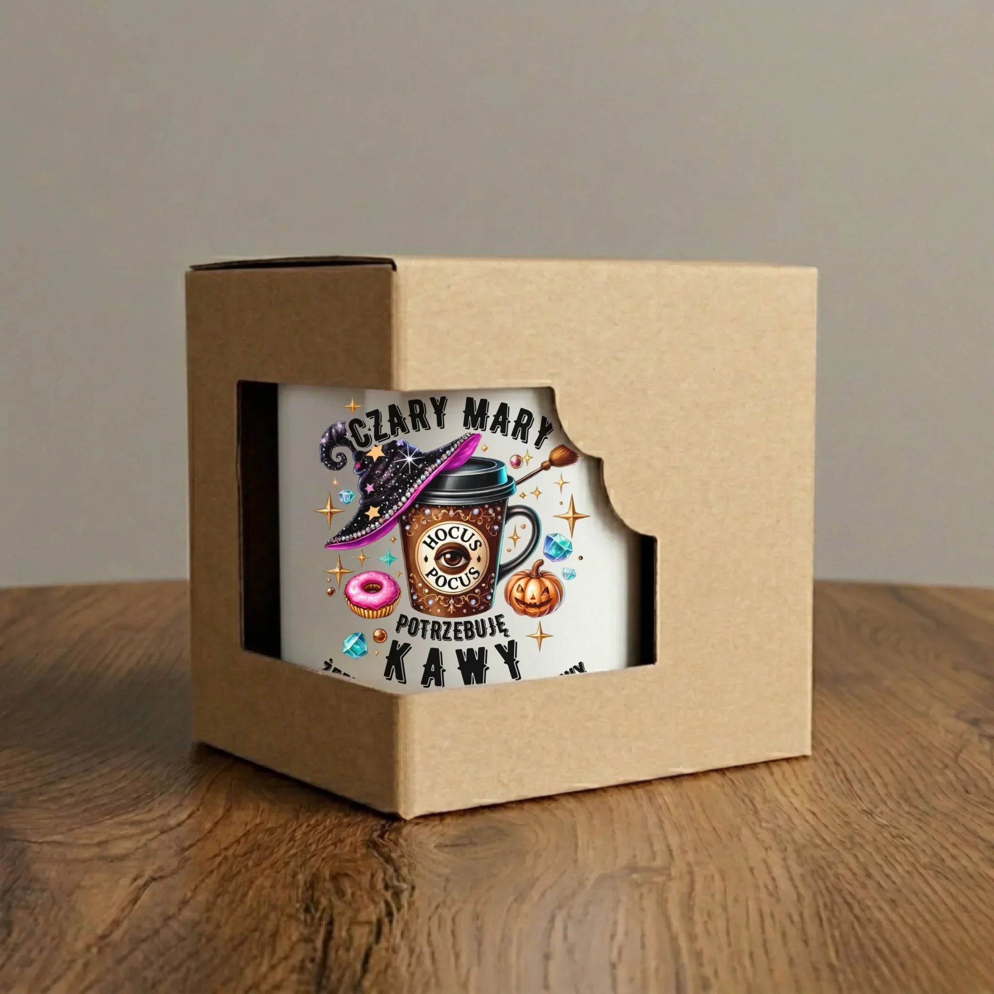 Kubek na Halloween - Potrzebuję kawy HL03 - StoryCups.pl