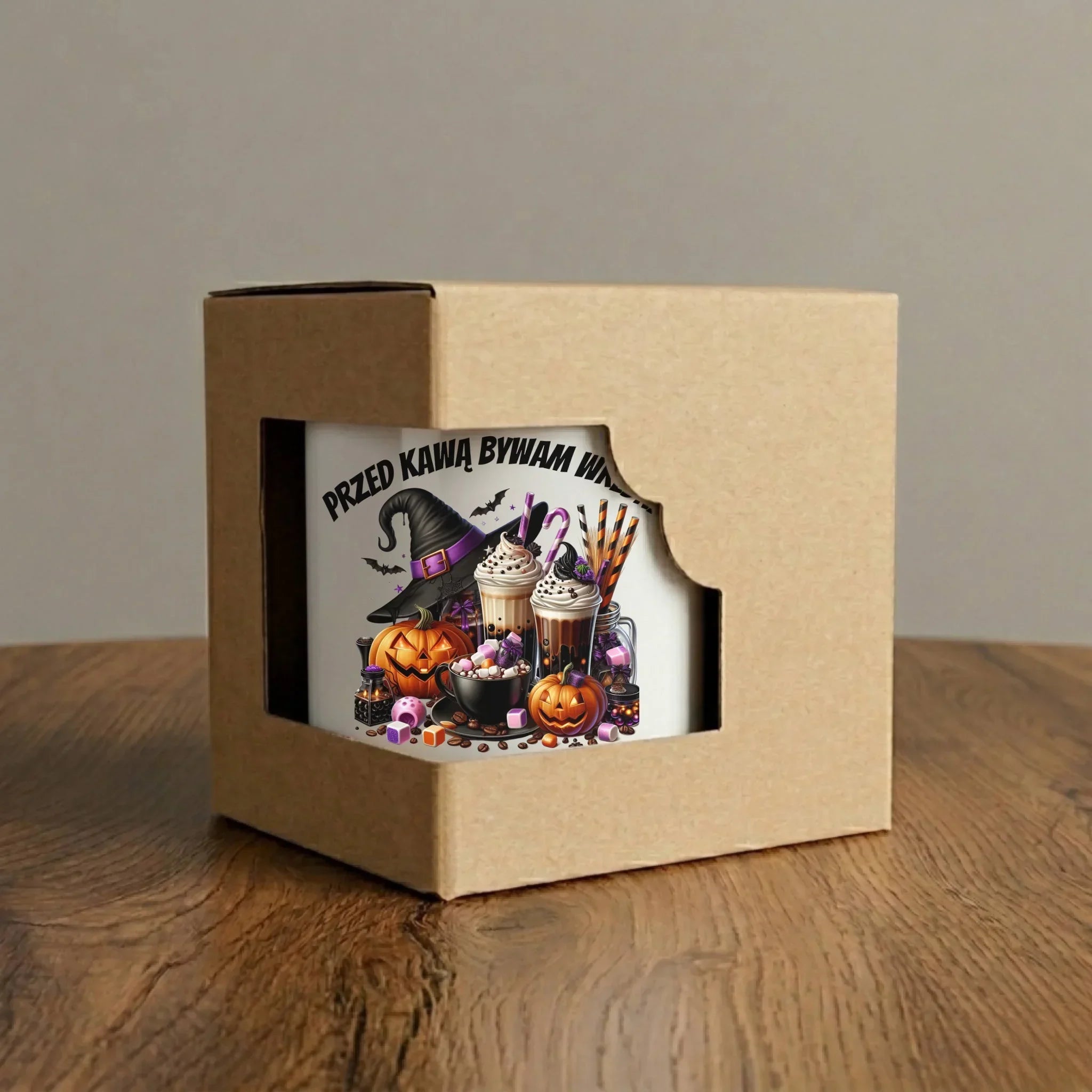 Kubek Halloween – Przed kawą bywam wredna, po niej w sumie też HL30 - StoryCups.pl