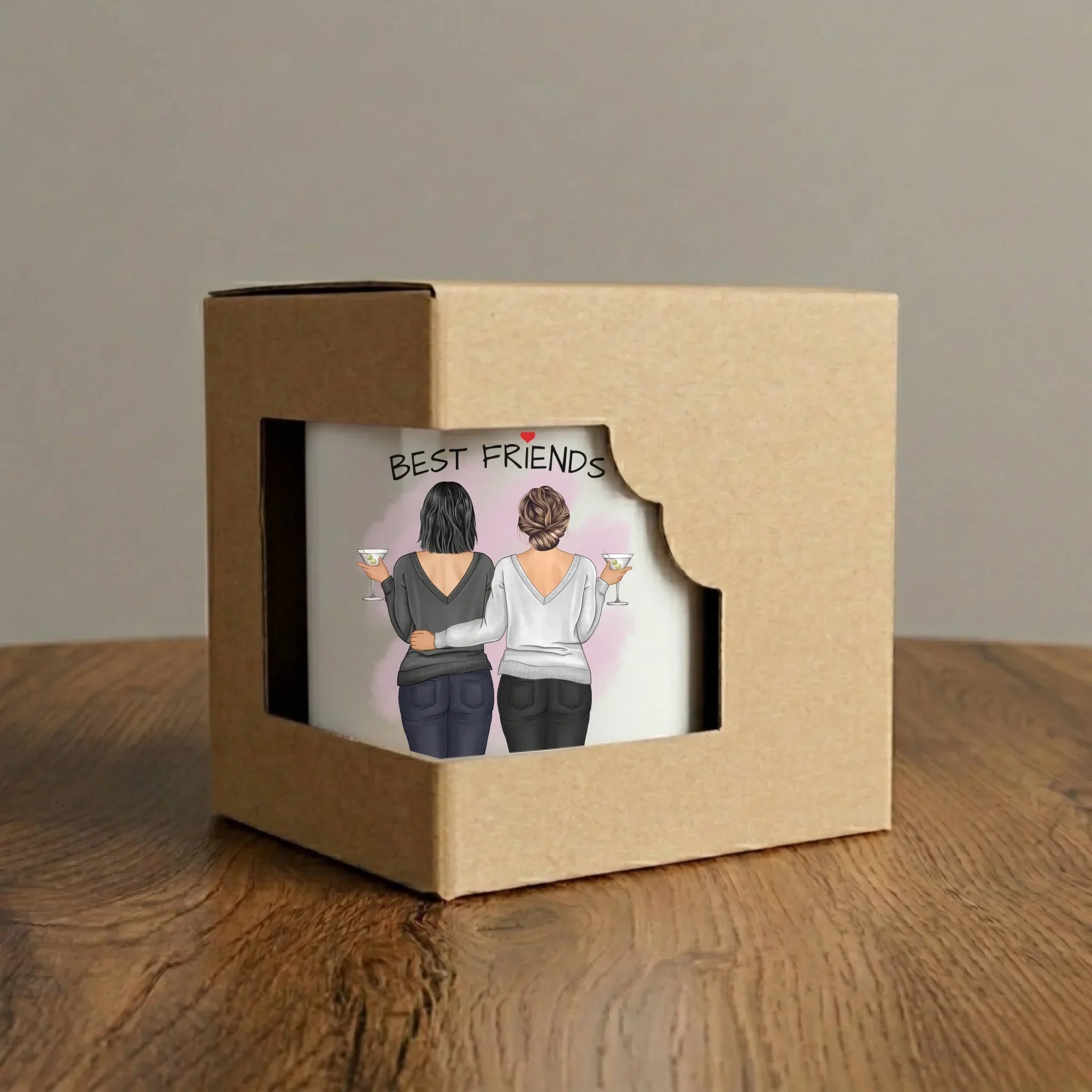 Kubek - prezent dla przyjaciółki - Best Friends - personalizowane postacie 2-4 osoby PR03