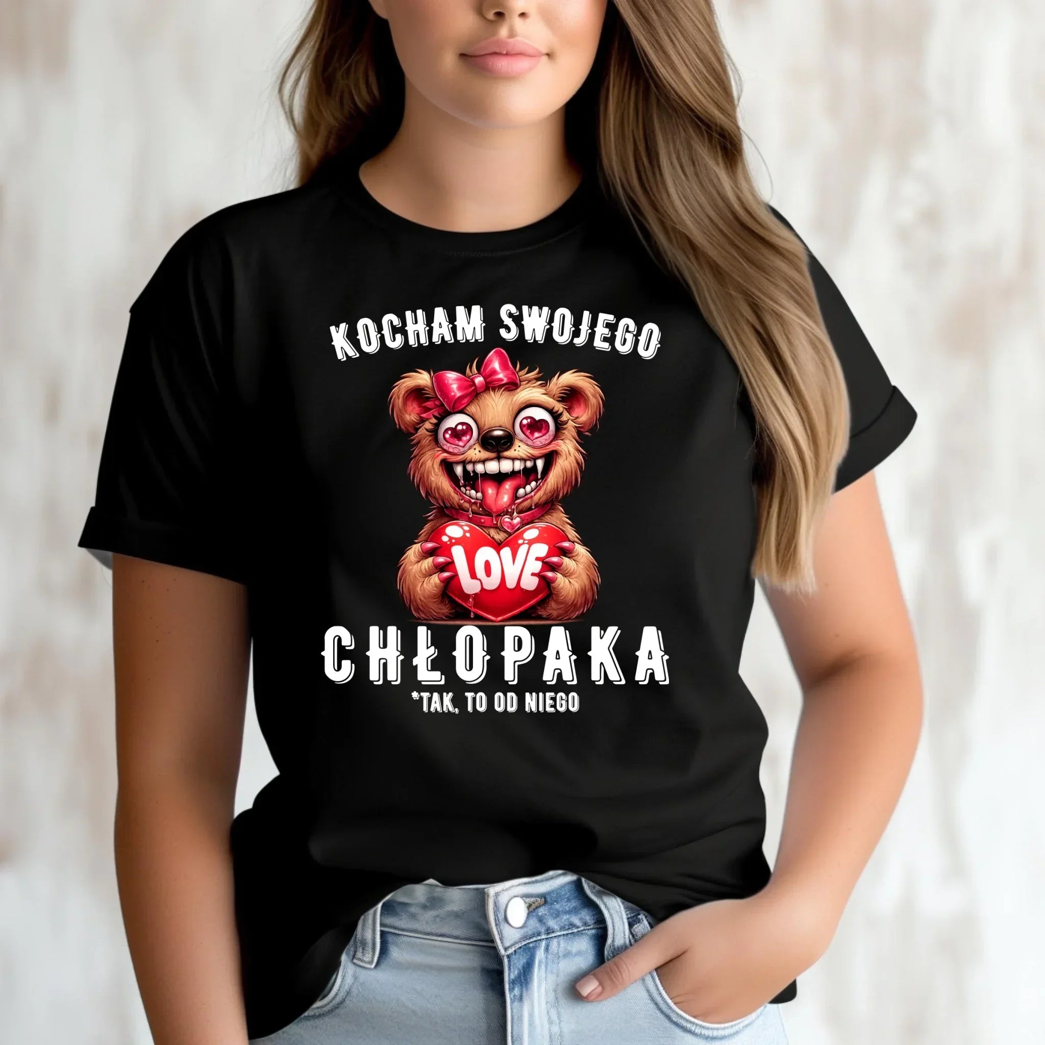 Koszulka damska dla dziewczyny - Kocham swojego chłopaka W89 - StoryCups.pl