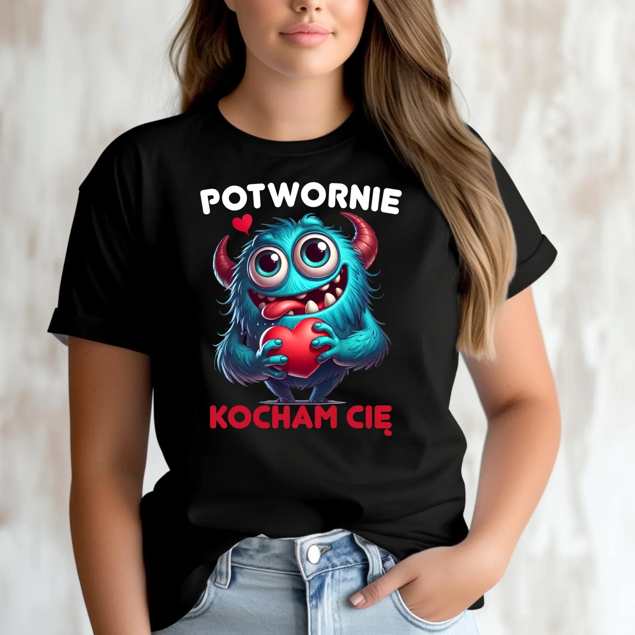 Koszulka damska - Potwornie Kocham Cię W45 - StoryCups.pl