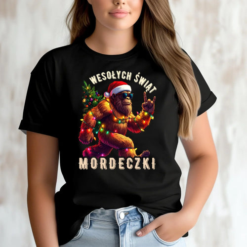 Koszulka damska świąteczna - prezent na święta - Yeti Wesołych Świąt mordeczki BN152 - StoryCups.pl