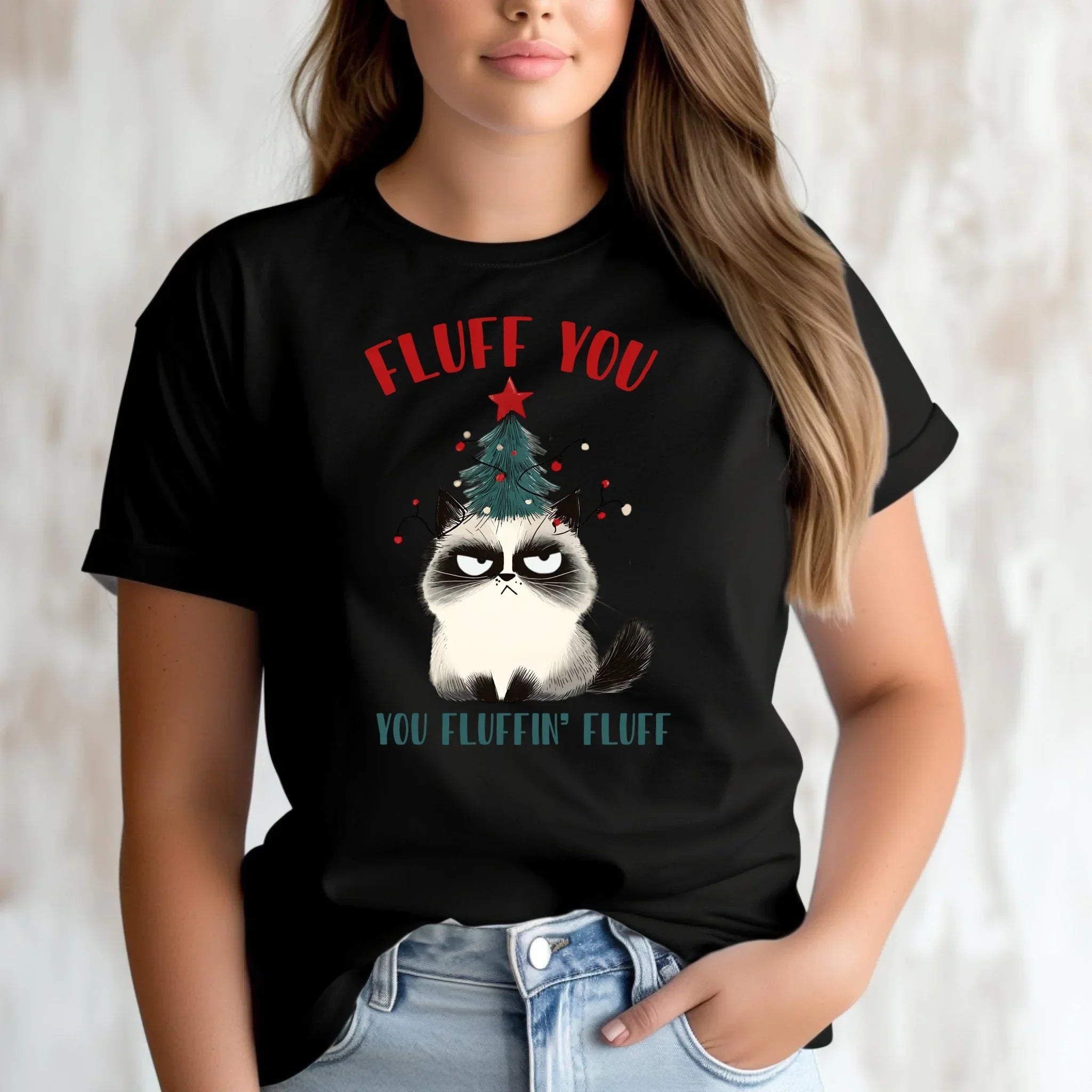 Koszulka damska świąteczna - Fluff You BN10 - StoryCups.pl