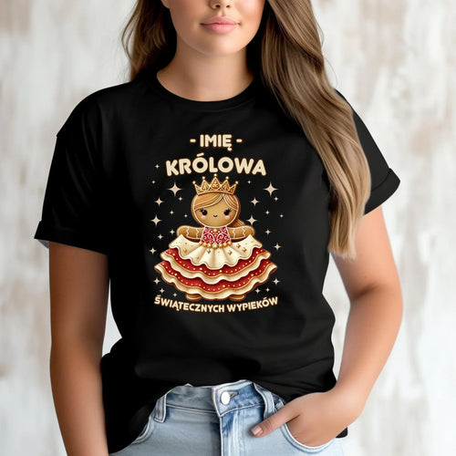 Koszulka damska świąteczna - Królowa świątecznych wypieków - personalizowana BN28 - StoryCups.pl