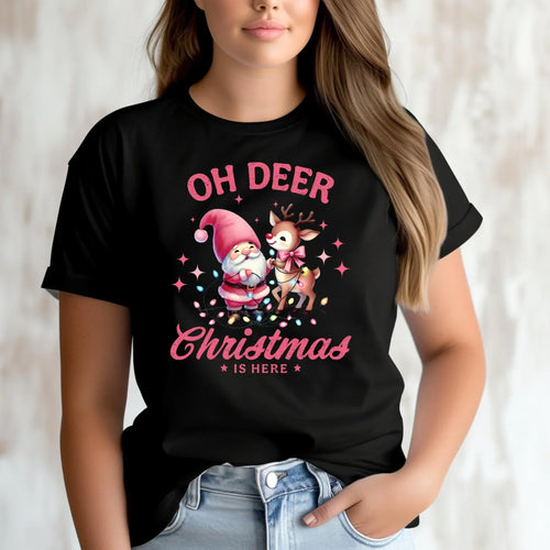 Koszulka damska świąteczna - Oh deer Christmas is here BN59 - StoryCups.pl