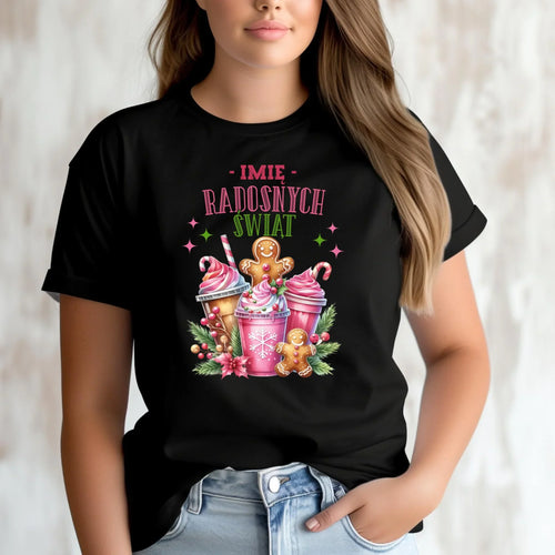 Koszulka damska świąteczna - Radosnych Świąt - personalizowana BN58 - StoryCups.pl