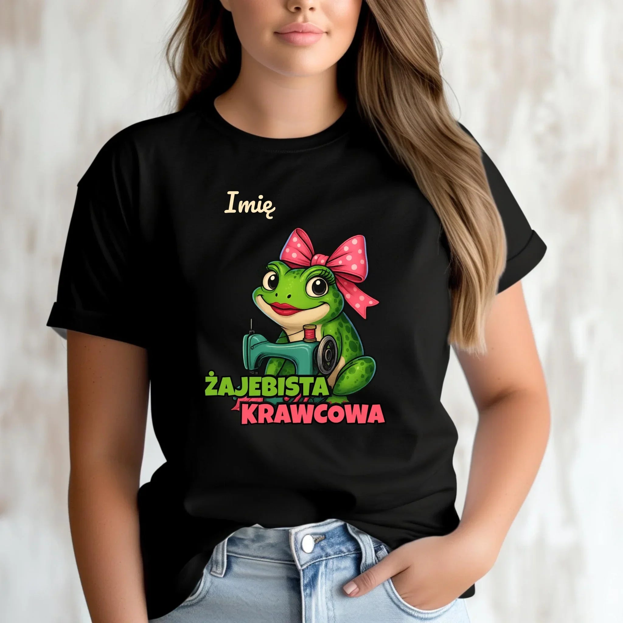 Koszulka damska szyciowa dla krawcowej - Żajebista Krawcowa - personalizowana HS32 - StoryCups.pl