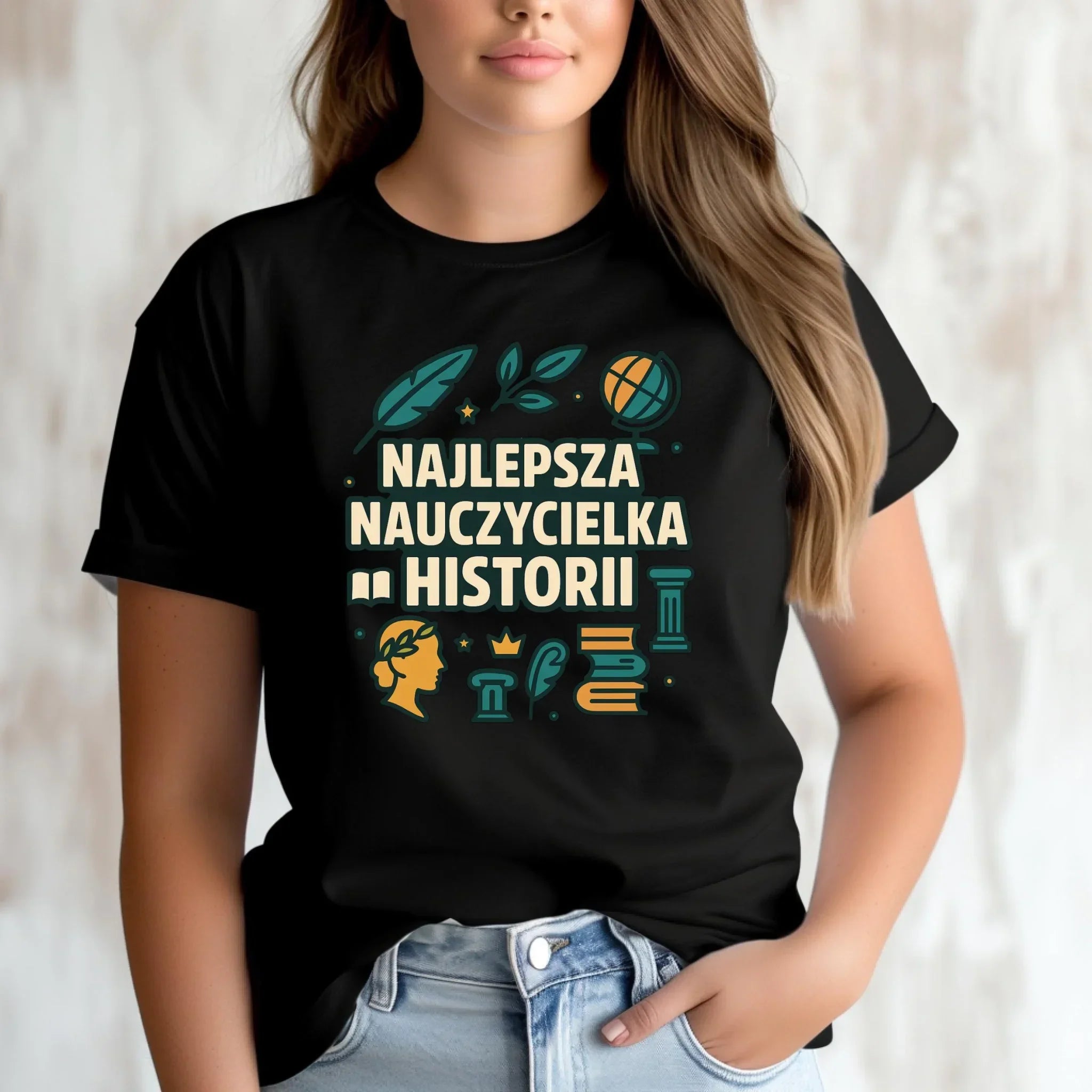 Koszulka damska dla nauczycielki - Najlepsza nauczycielka historii N57 - StoryCups.pl