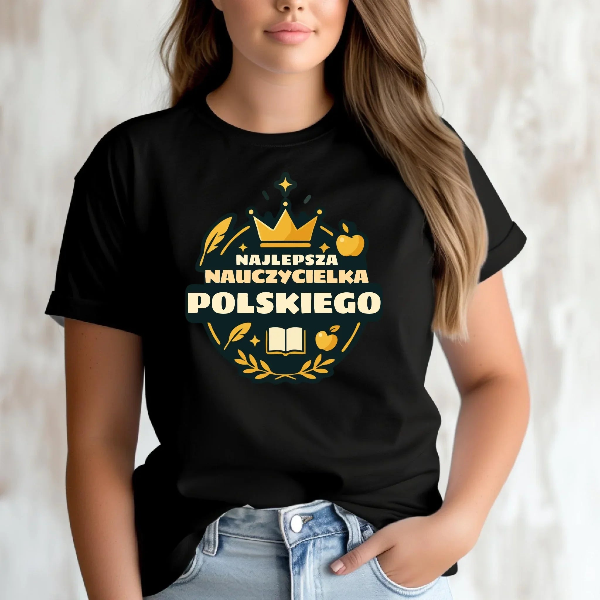 Koszulka dla nauczycielki - Najlepsza nauczycielka języka polskiego N41 - StoryCups.pl