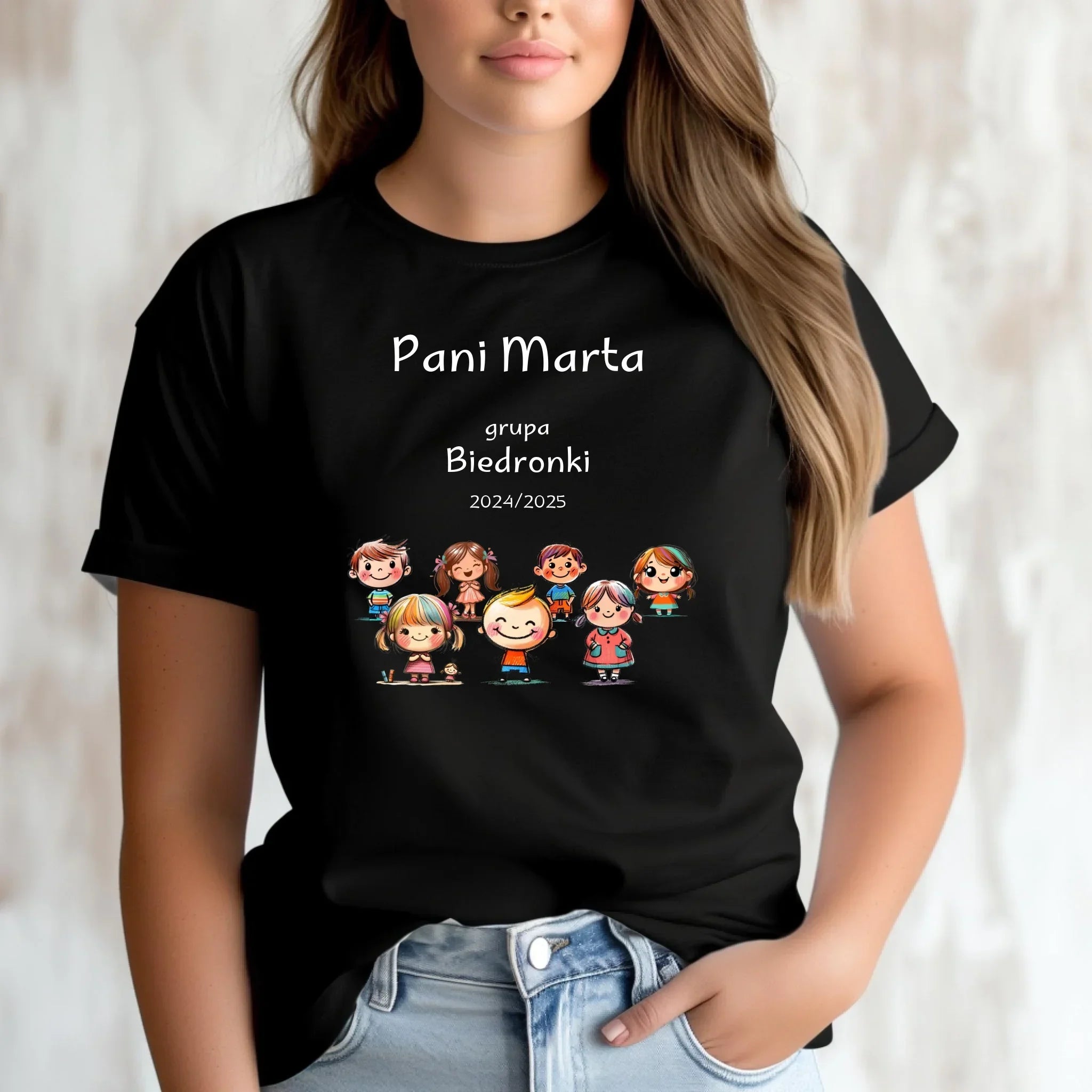 Koszulka damska dla nauczycielki - przedszkolanki - Grupa przedszkolaków - personalizowana N03 - StoryCups.pl