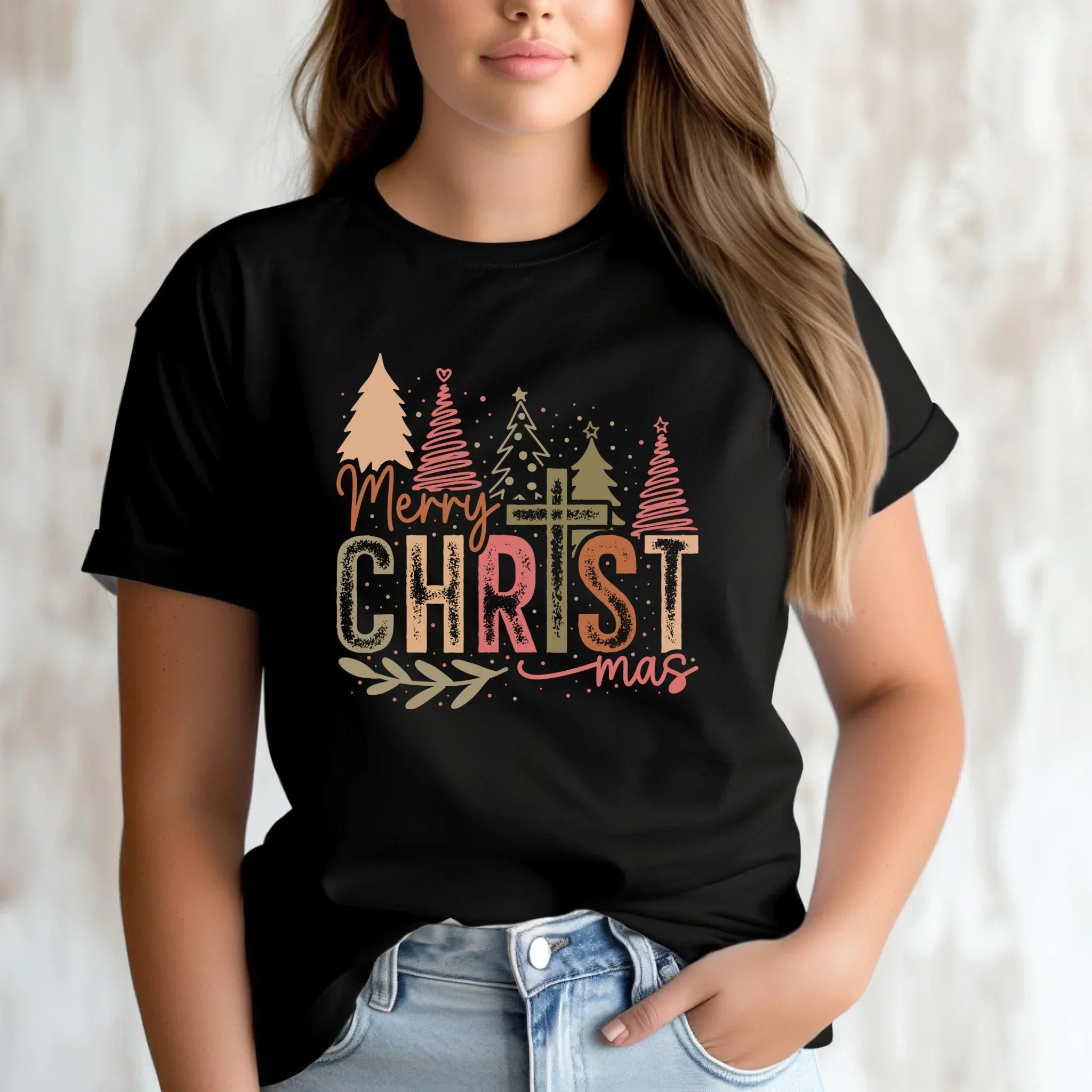 Koszulka damska świąteczna - Merry Christmas BN01 - StoryCups.pl