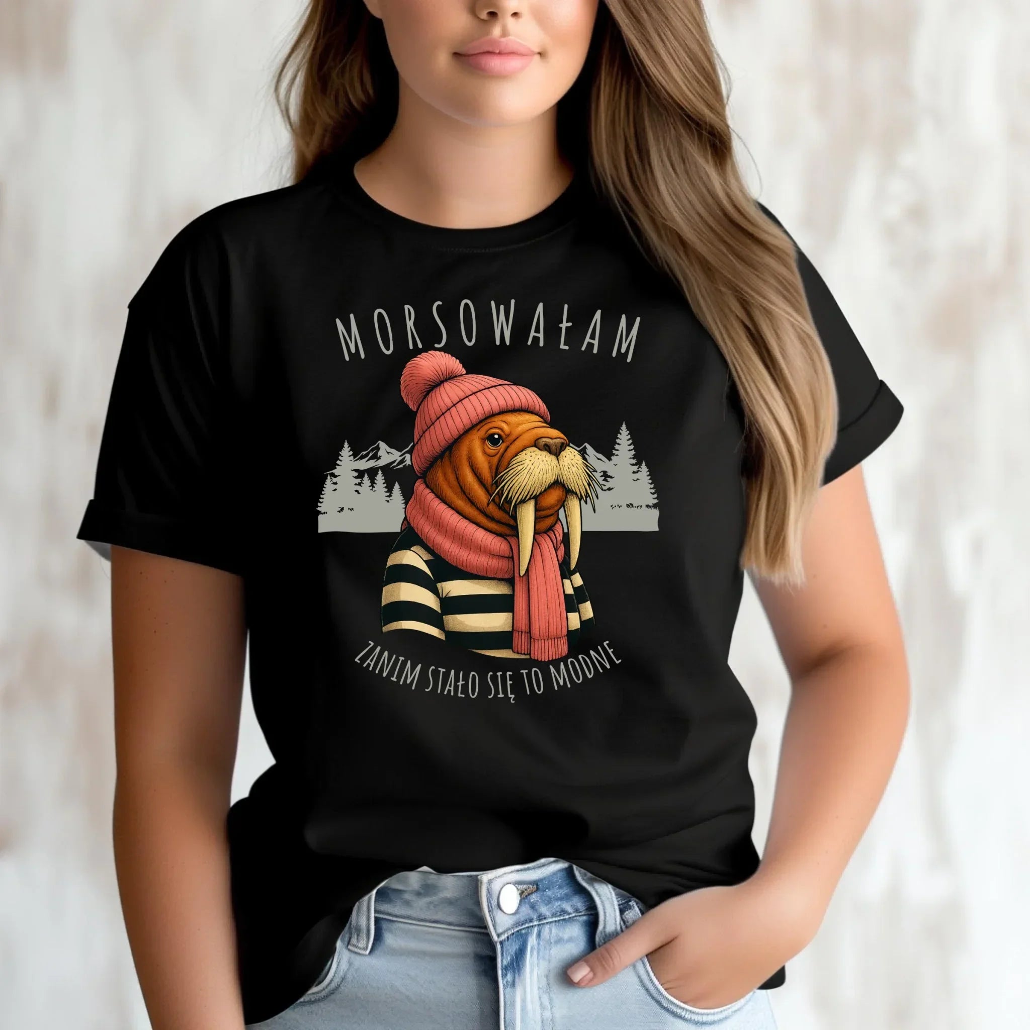 Koszulka damska - prezent dla morsa - Morsowałam zanim stało się to modne - Mors HM21 - StoryCups.pl
