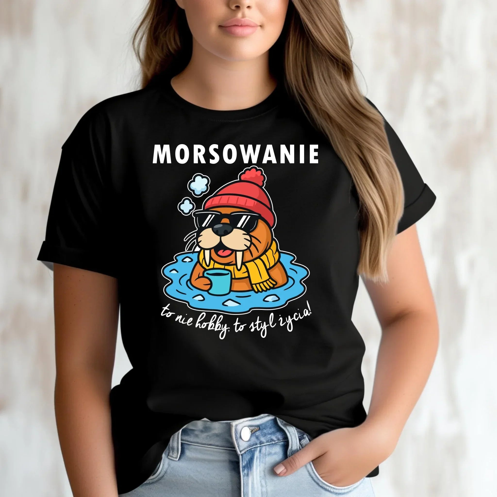 Koszulka damska - prezent dla morsa - Morsowanie to styl życia HM10 - StoryCups.pl