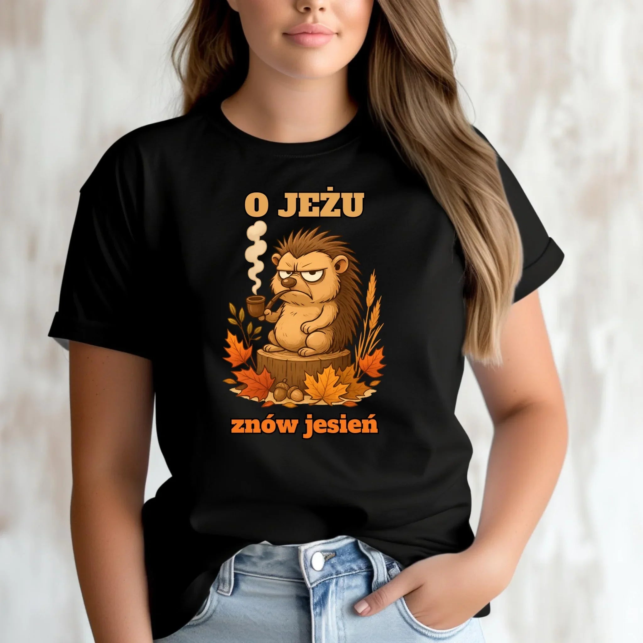 Koszulka damska jesienna - O jeżu znów jesień JS20 - StoryCups.pl