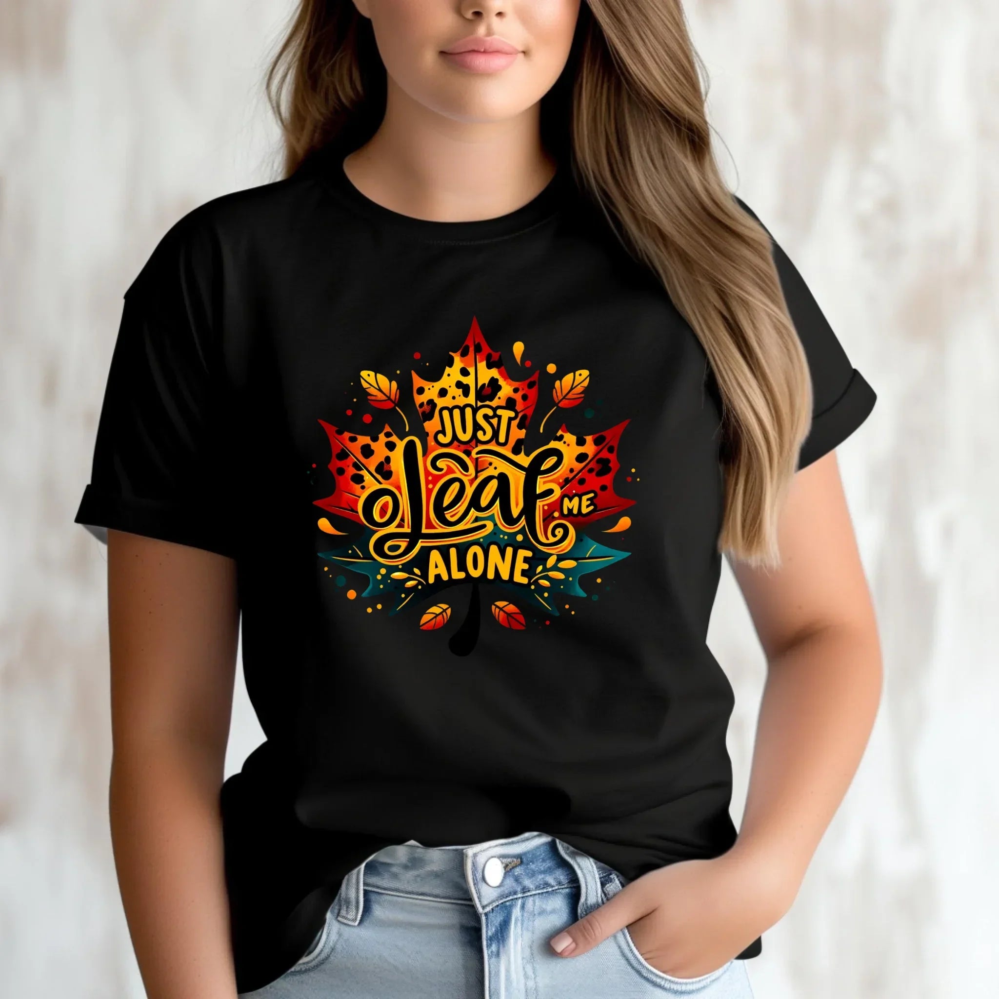 Koszulka damska jesienna - Just leaf me alone JS22 - StoryCups.pl
