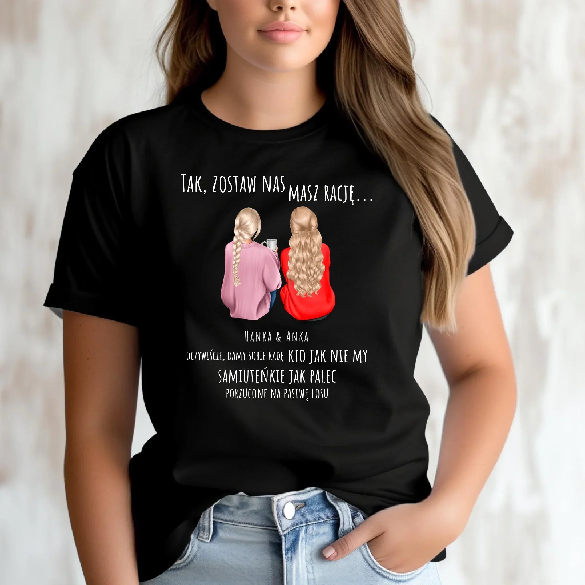 Koszulka damska na odejście z pracy - prezent od koleżanek - 2-5 osób personalizowana OP16 - StoryCups.pl