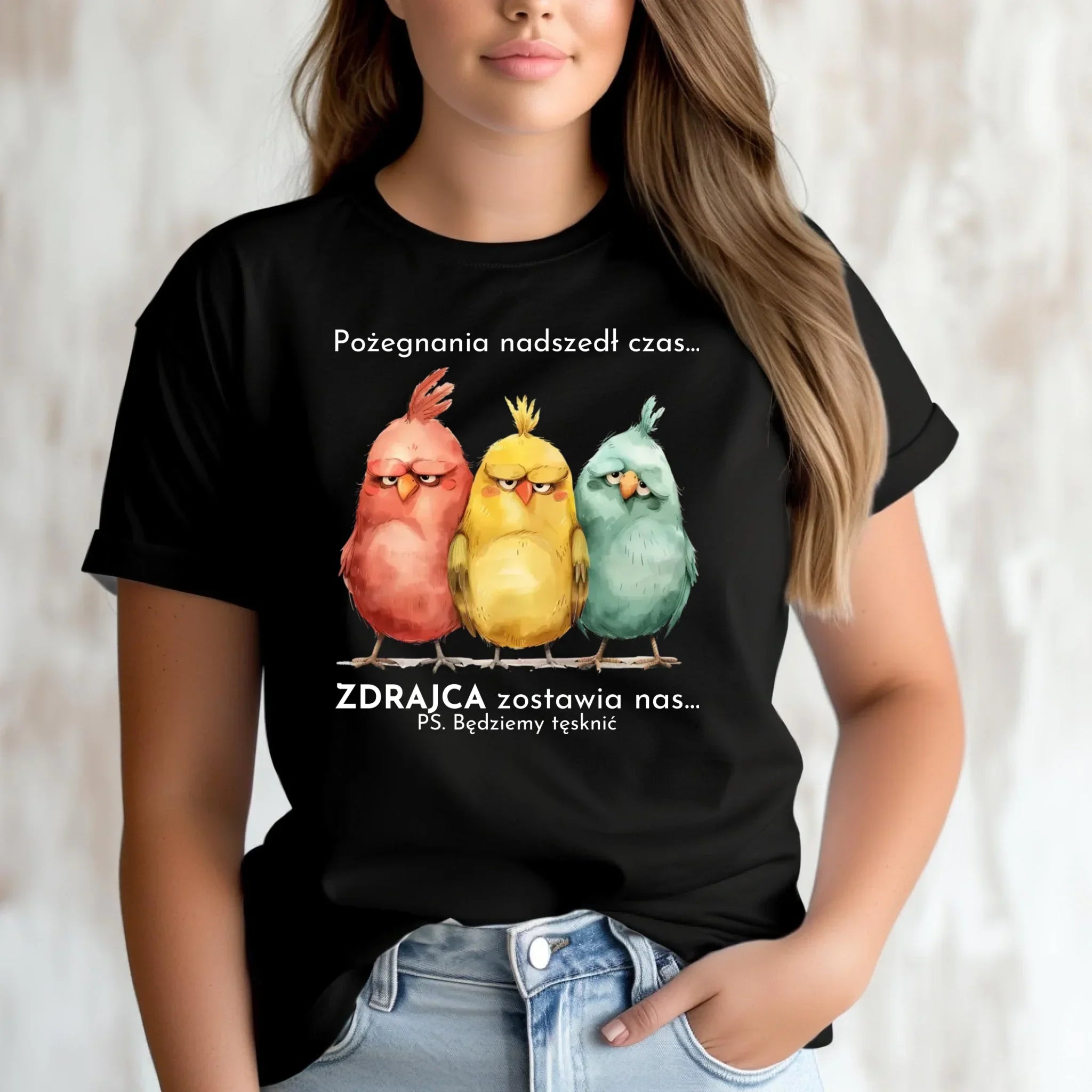 Koszulka damska na odejście z pracy - Pożegnania nadszedł czas OP05 - StoryCups.pl