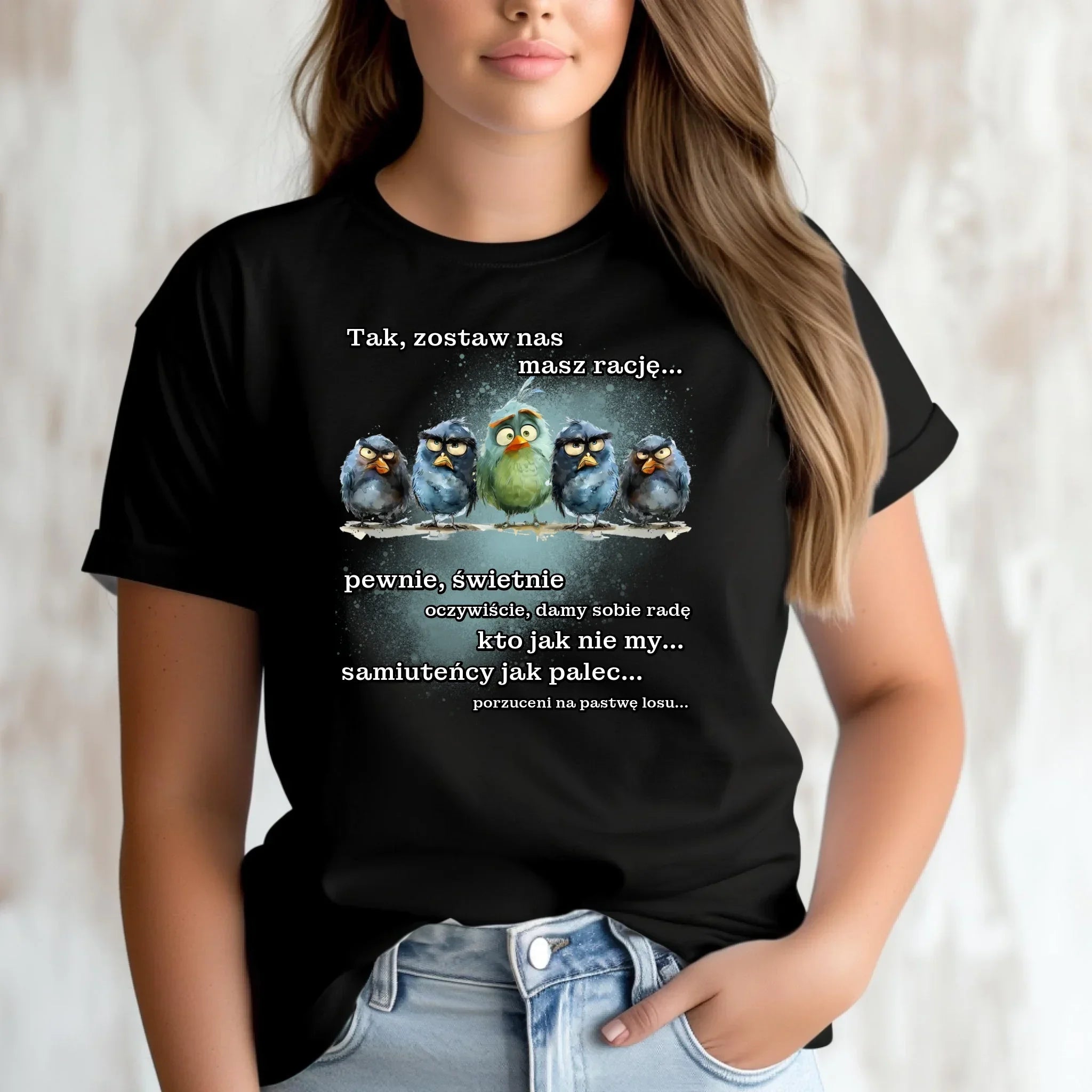 Koszulka damska na odejście z pracy - Tak, zostaw nas OP06 - StoryCups.pl