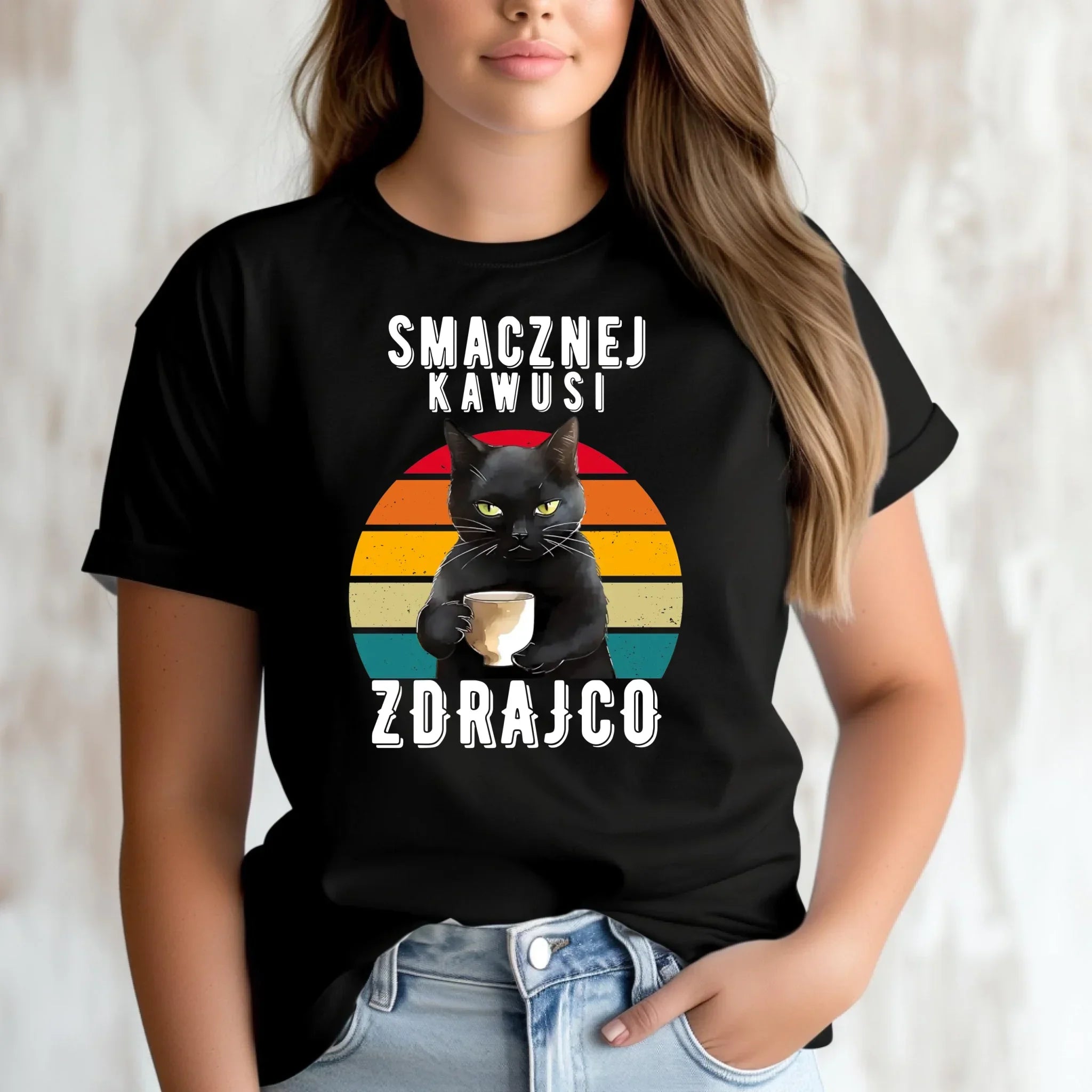 Koszulka damska na odejście z pracy - Smacznej kawusi zdrajco OP03 - StoryCups.pl