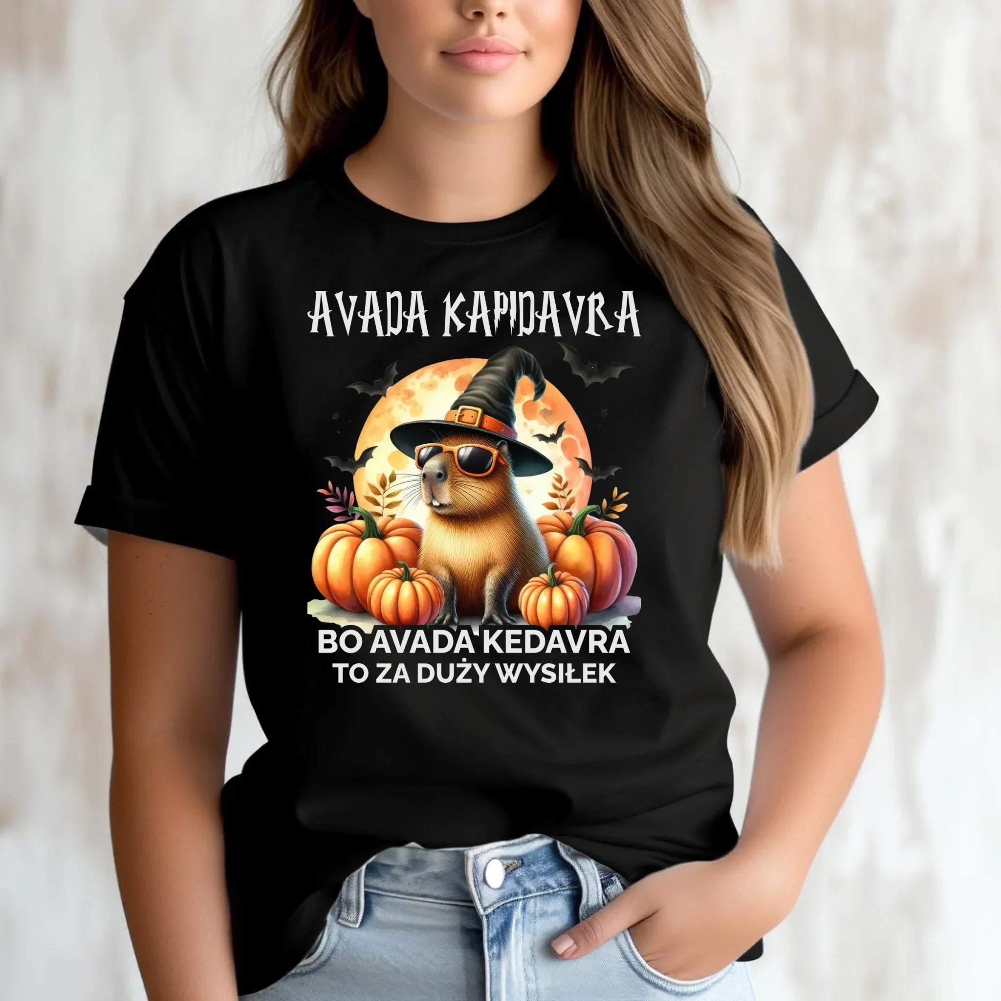 Koszulka damska halloweenowa - Kapibara - Avada Kapidavra HL21 - StoryCups.pl