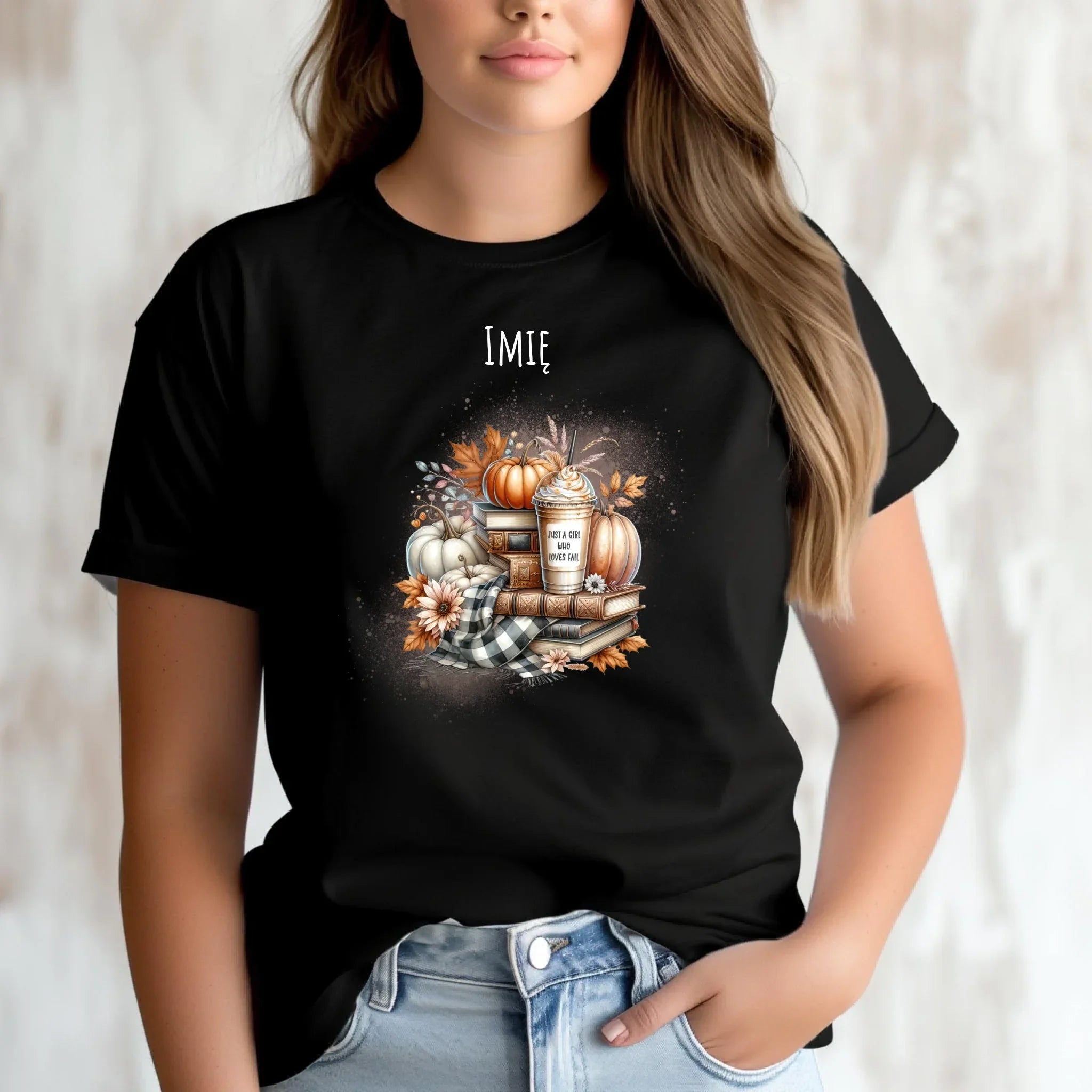 Koszulka damska jesienna - Książkara - personalizowana JS14 - StoryCups.pl
