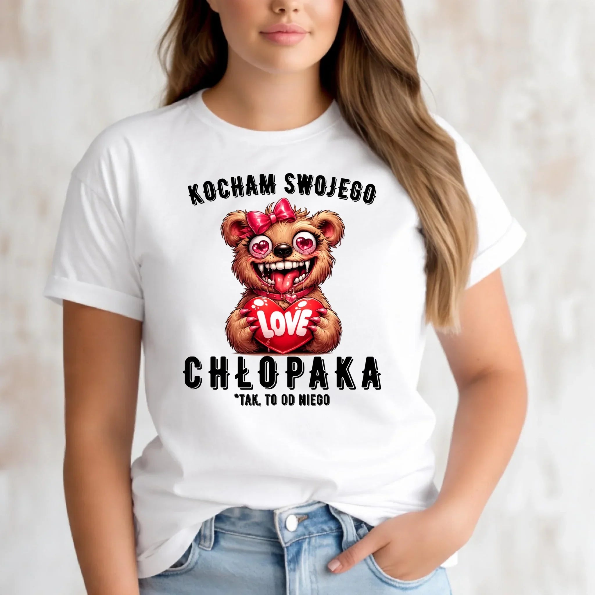 Koszulka damska dla dziewczyny - Kocham swojego chłopaka W89 - StoryCups.pl