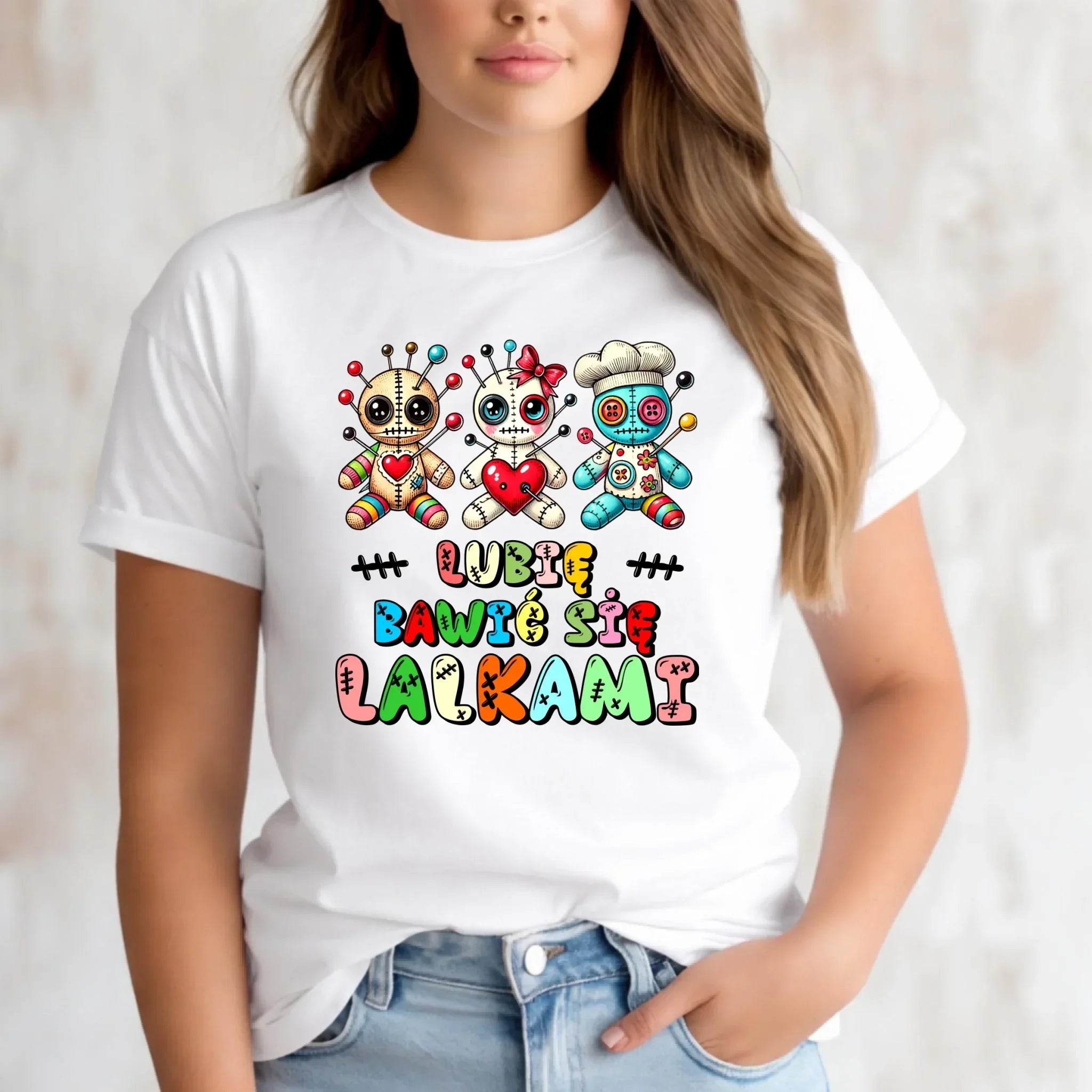 Koszulka damska - Voodoo Lubię bawić się lalkami W52 - StoryCups.pl