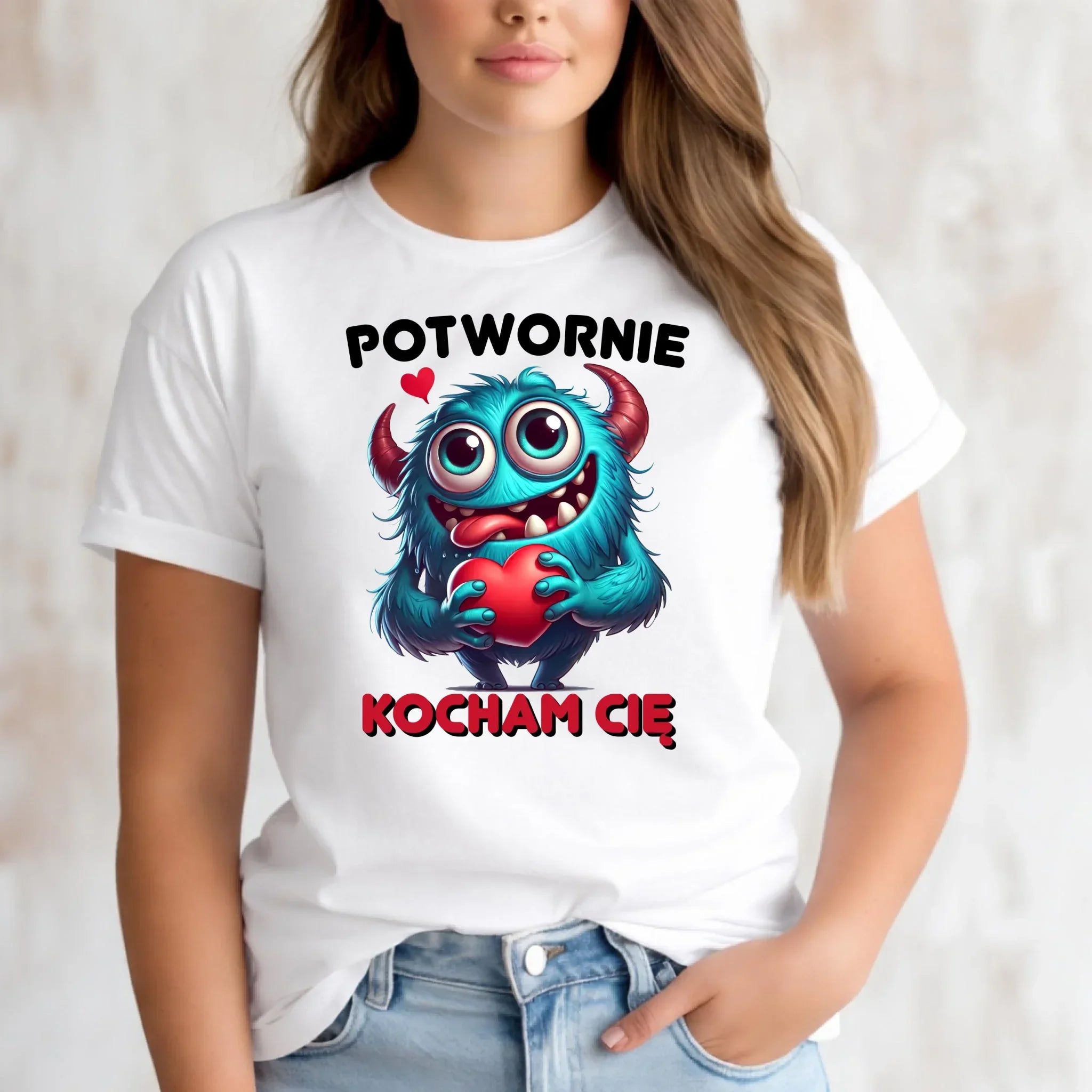 Koszulka damska - Potwornie Kocham Cię W45 - StoryCups.pl