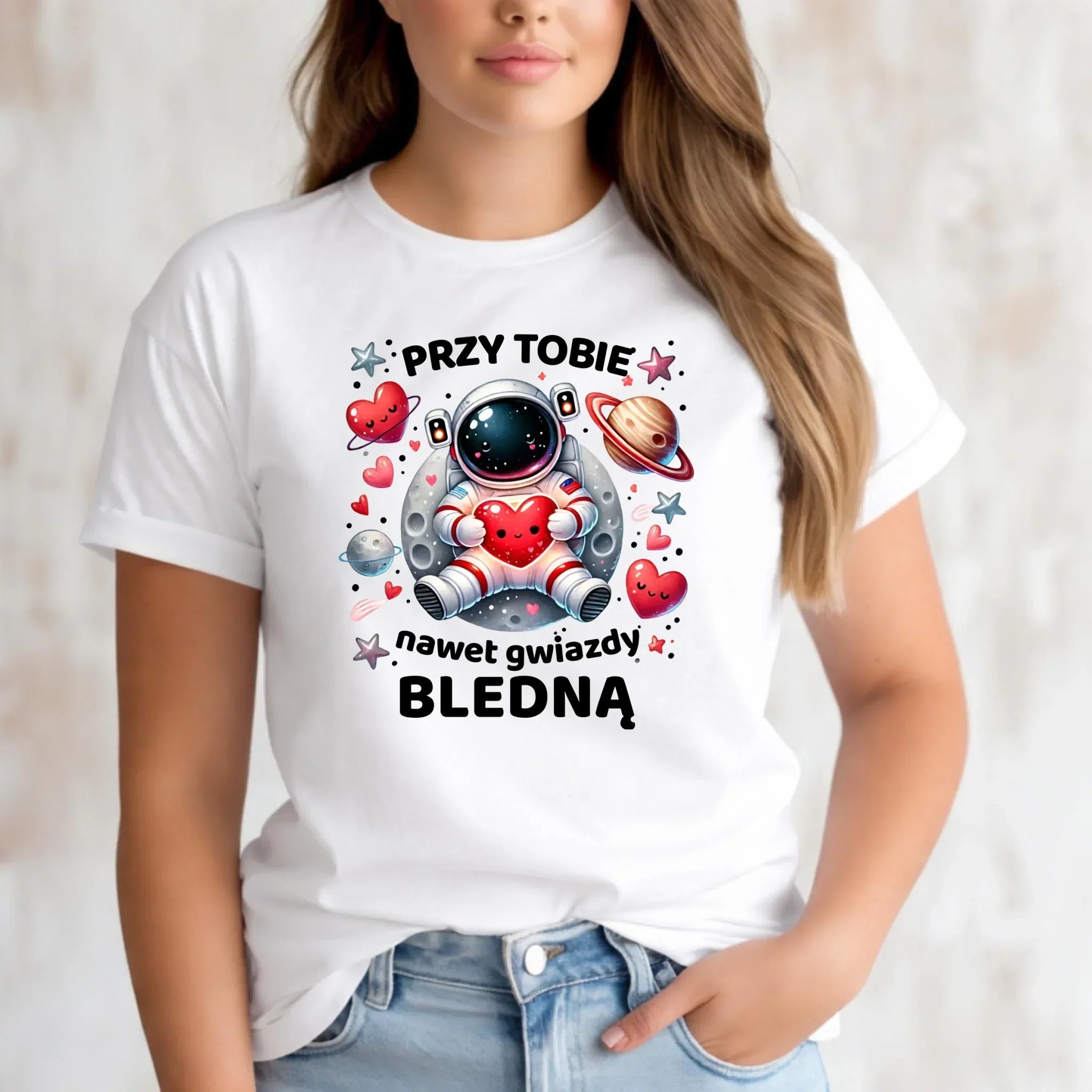 Koszulka damska - Przy Tobie nawet gwiazdy bledną W57 - StoryCups.pl