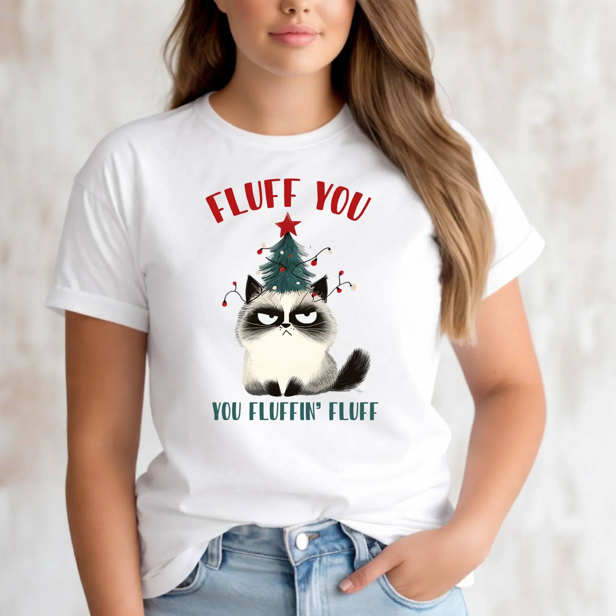 Koszulka damska świąteczna - Fluff You BN10 - StoryCups.pl