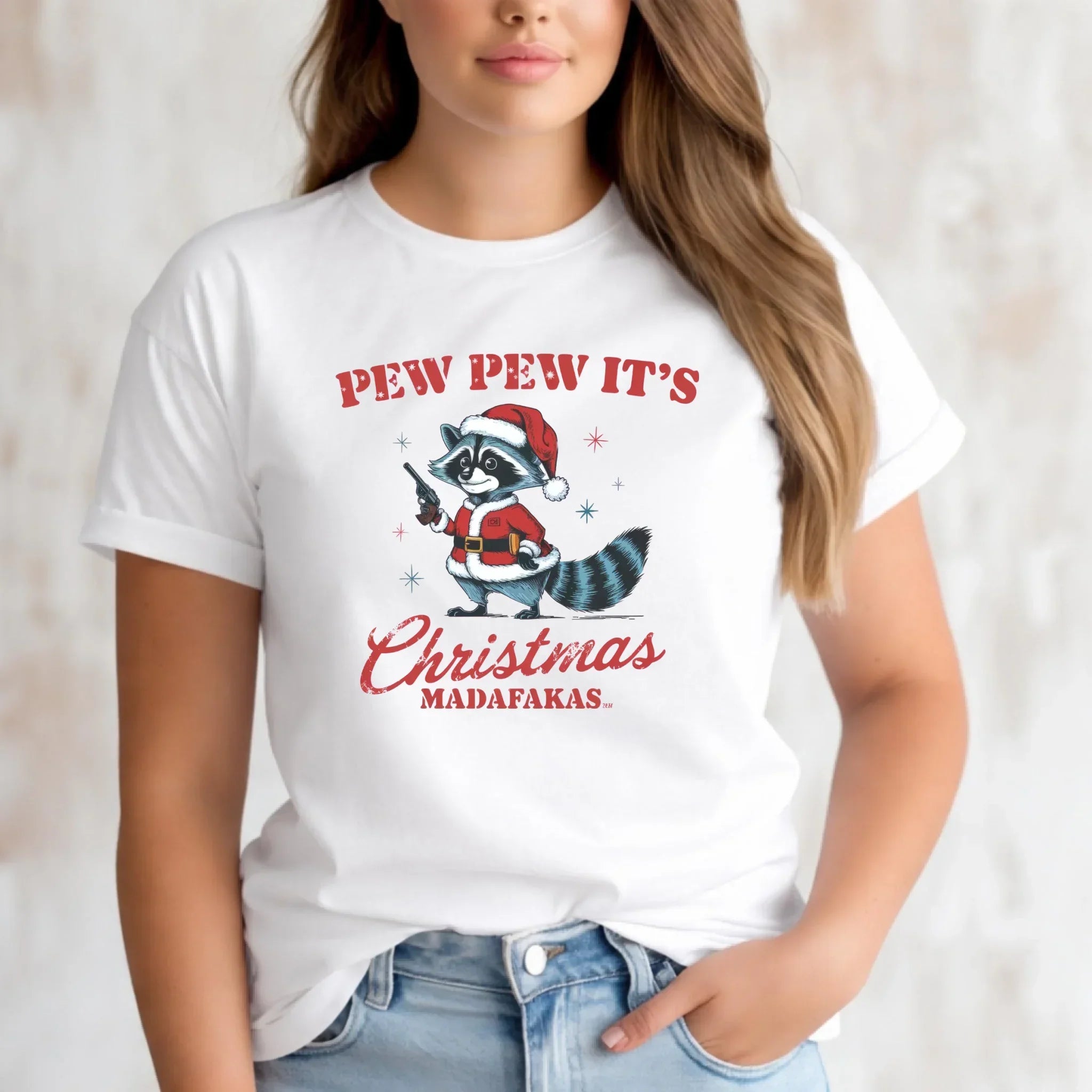 Koszulka damska świąteczna - Pew pew it's Christmas BN60 - StoryCups.pl
