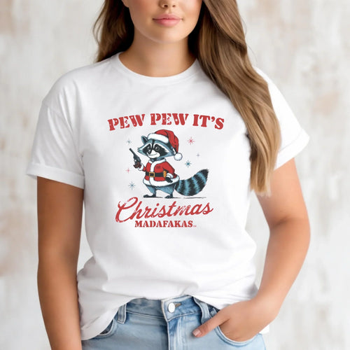 Koszulka damska świąteczna - Pew pew it's Christmas BN60 - StoryCups.pl