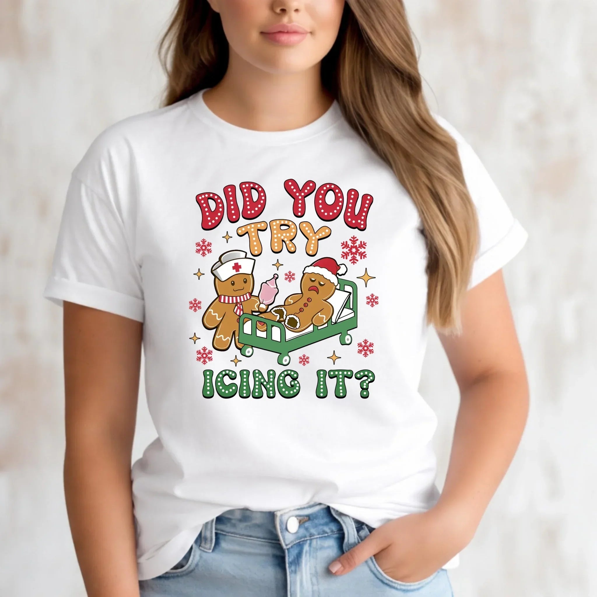 Koszulka damska świąteczna - Did you try icing it? BN78 - StoryCups.pl