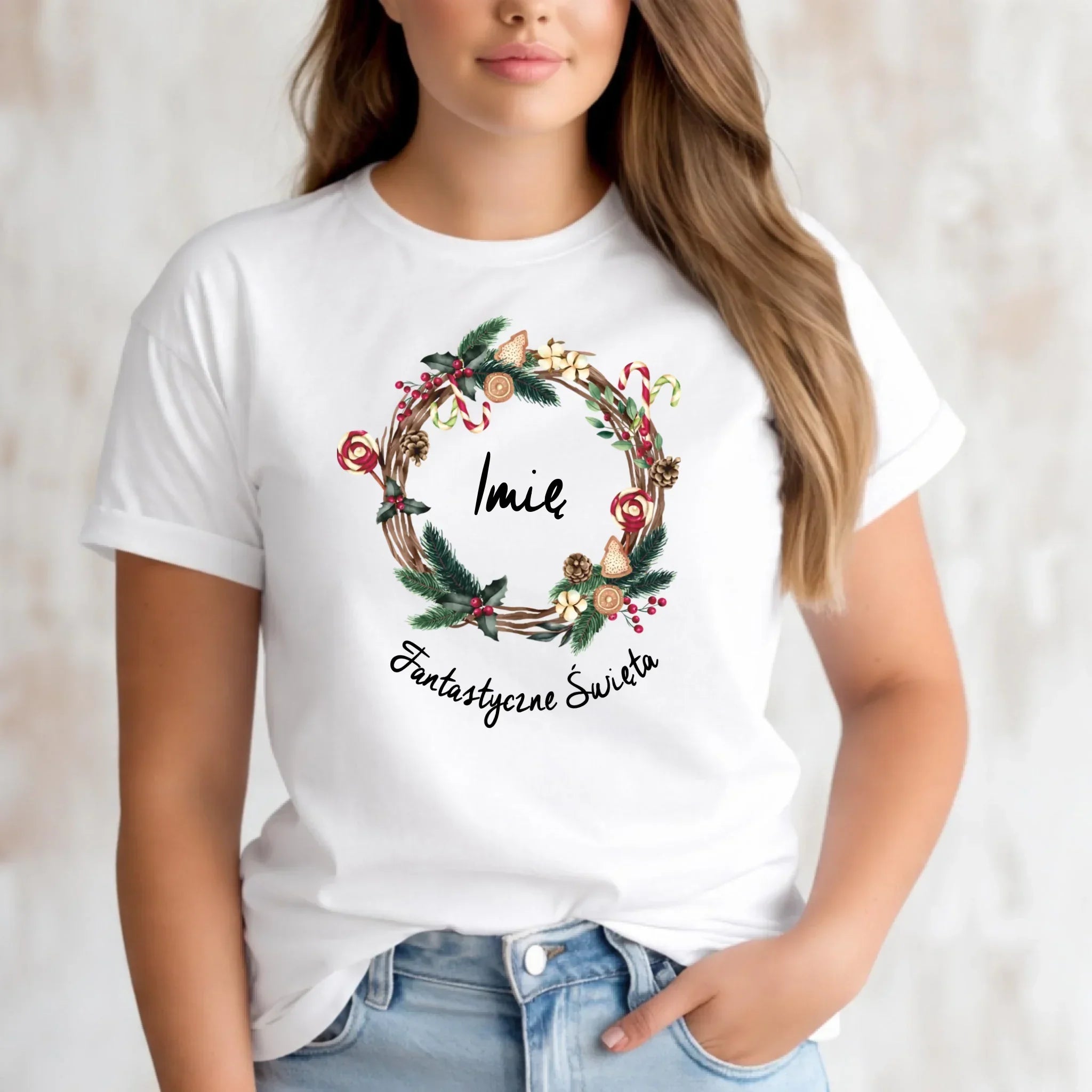 Koszulka damska świąteczna - Fantastyczne Święta - personalizowana BN14 - StoryCups.pl