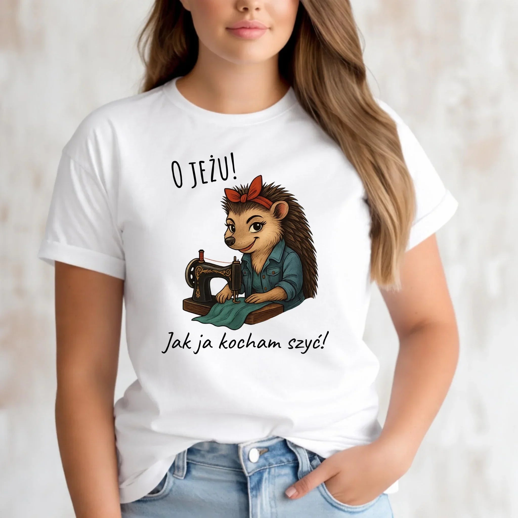 Koszulka damska szyciowa dla krawcowej - O JEŻU! Jak ja kocham szyć! HS09 - StoryCups.pl