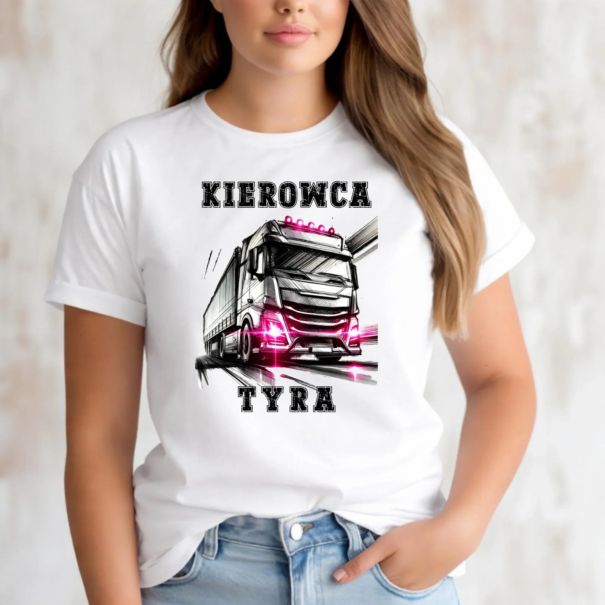 Koszulka damska dla kierowcy ciężarówki - Kierowca tyra ZKT15 - StoryCups.pl