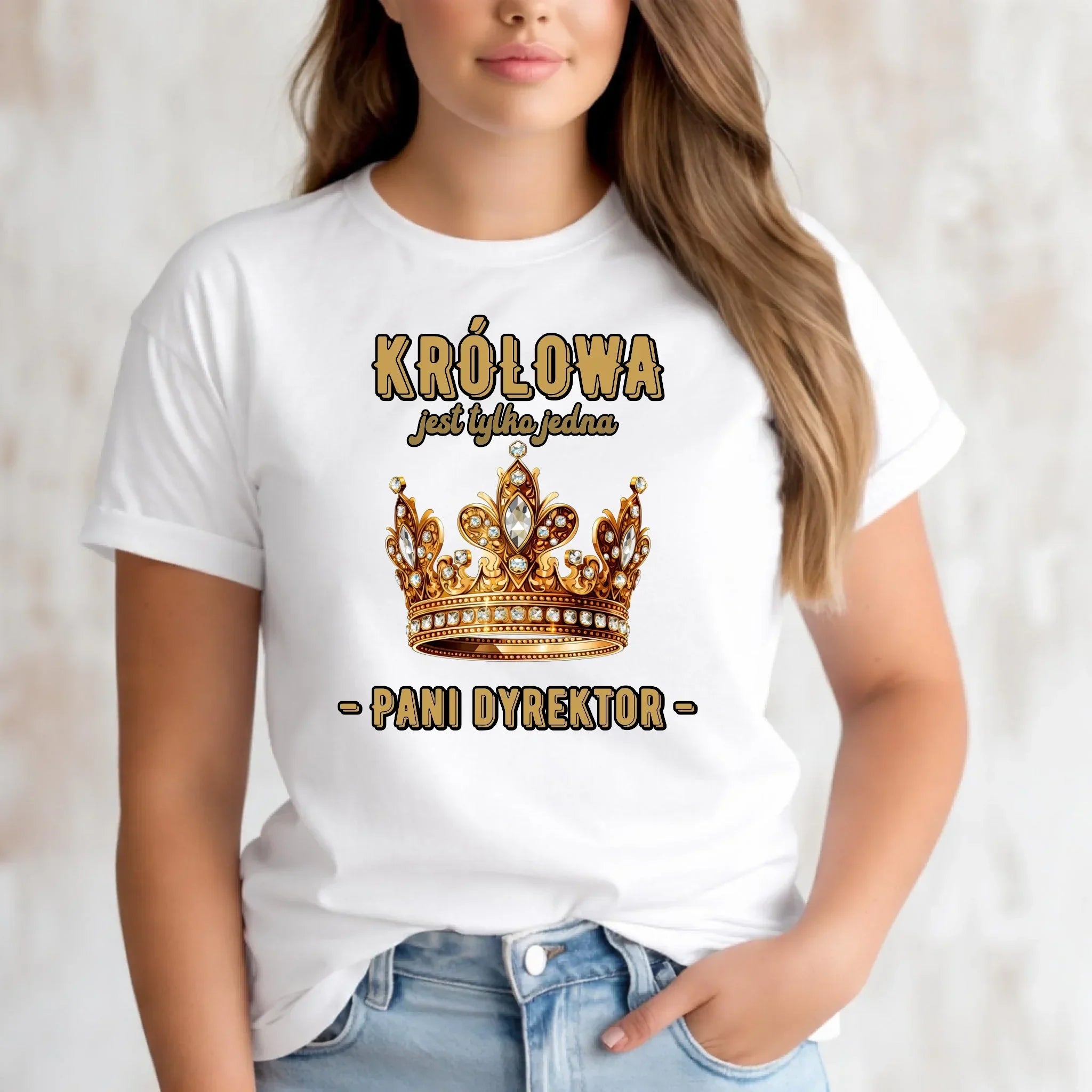 Koszulka damska dla dyrektorki szkoły - Królowa jest tylko jedna N78 - StoryCups.pl