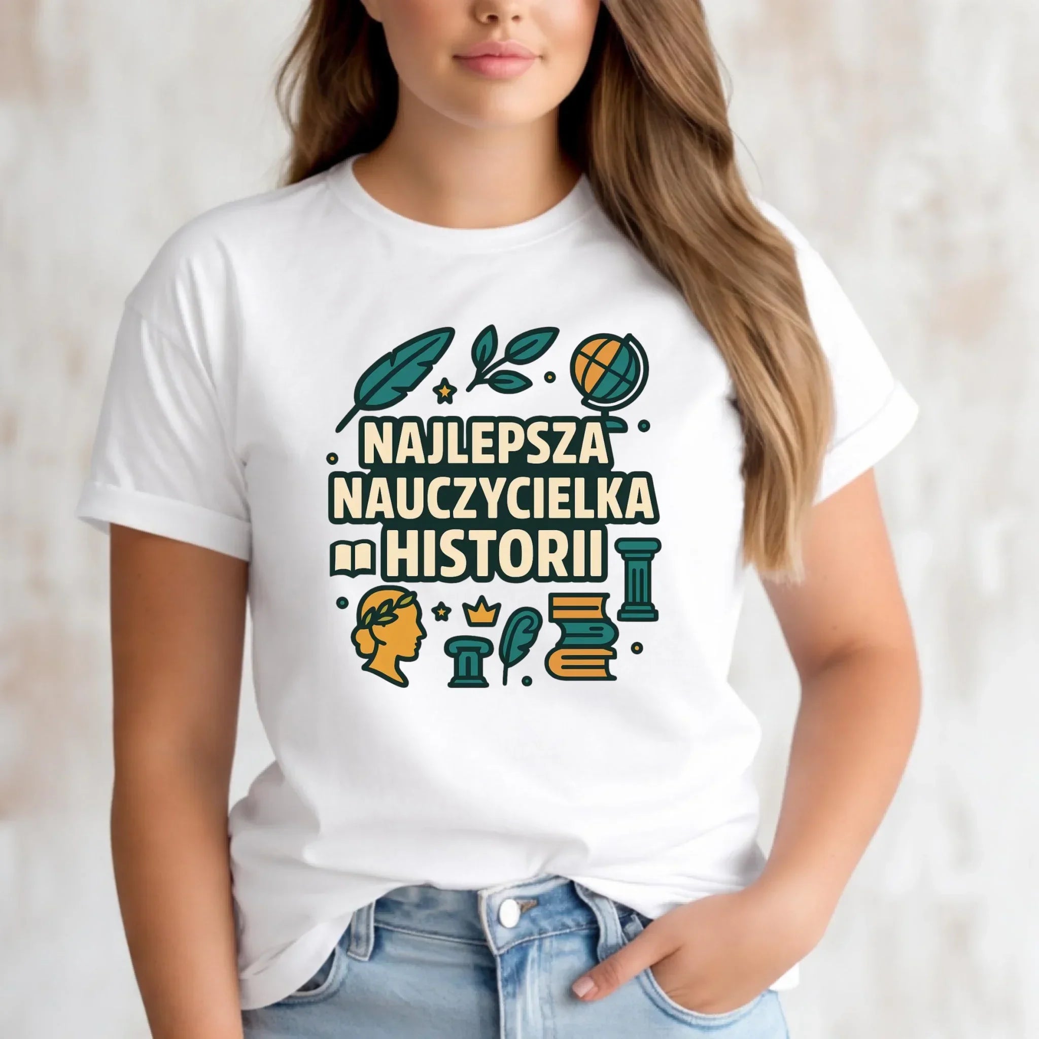 Koszulka damska dla nauczycielki - Najlepsza nauczycielka historii N57 - StoryCups.pl