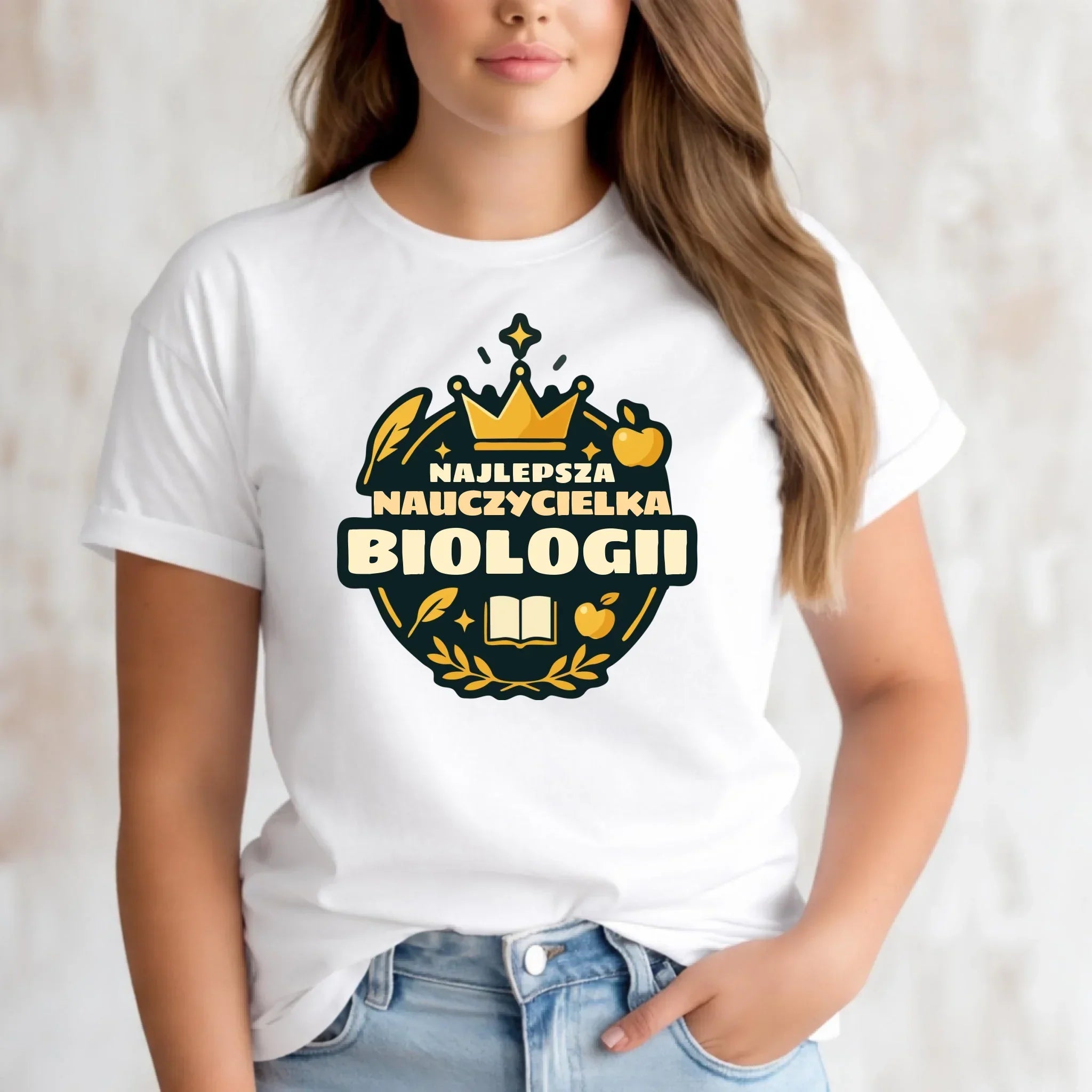 Koszulka damska dla nauczycielki - Najlepsza nauczycielka biologii N39 - StoryCups.pl