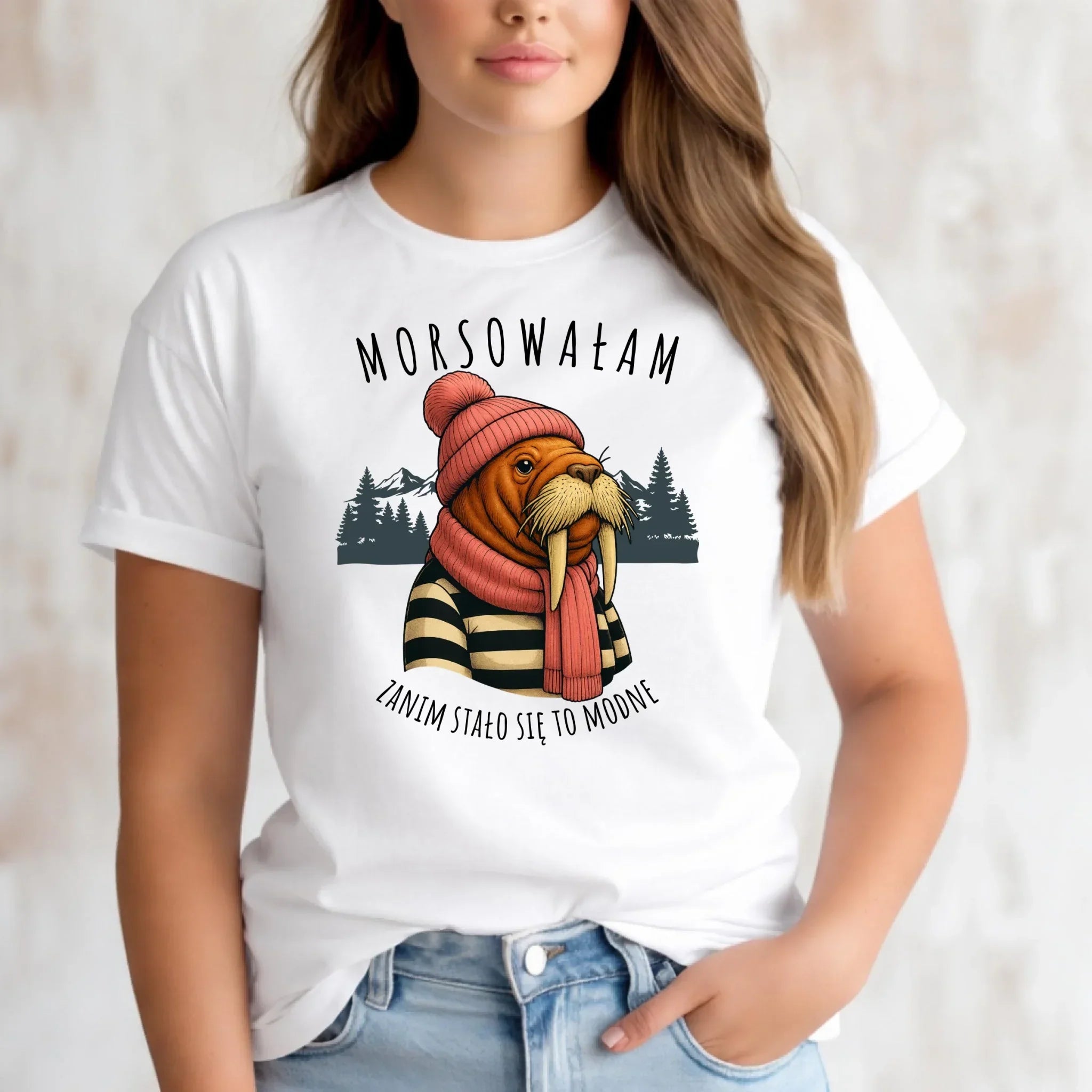 Koszulka damska - prezent dla morsa - Morsowałam zanim stało się to modne - Mors HM21 - StoryCups.pl