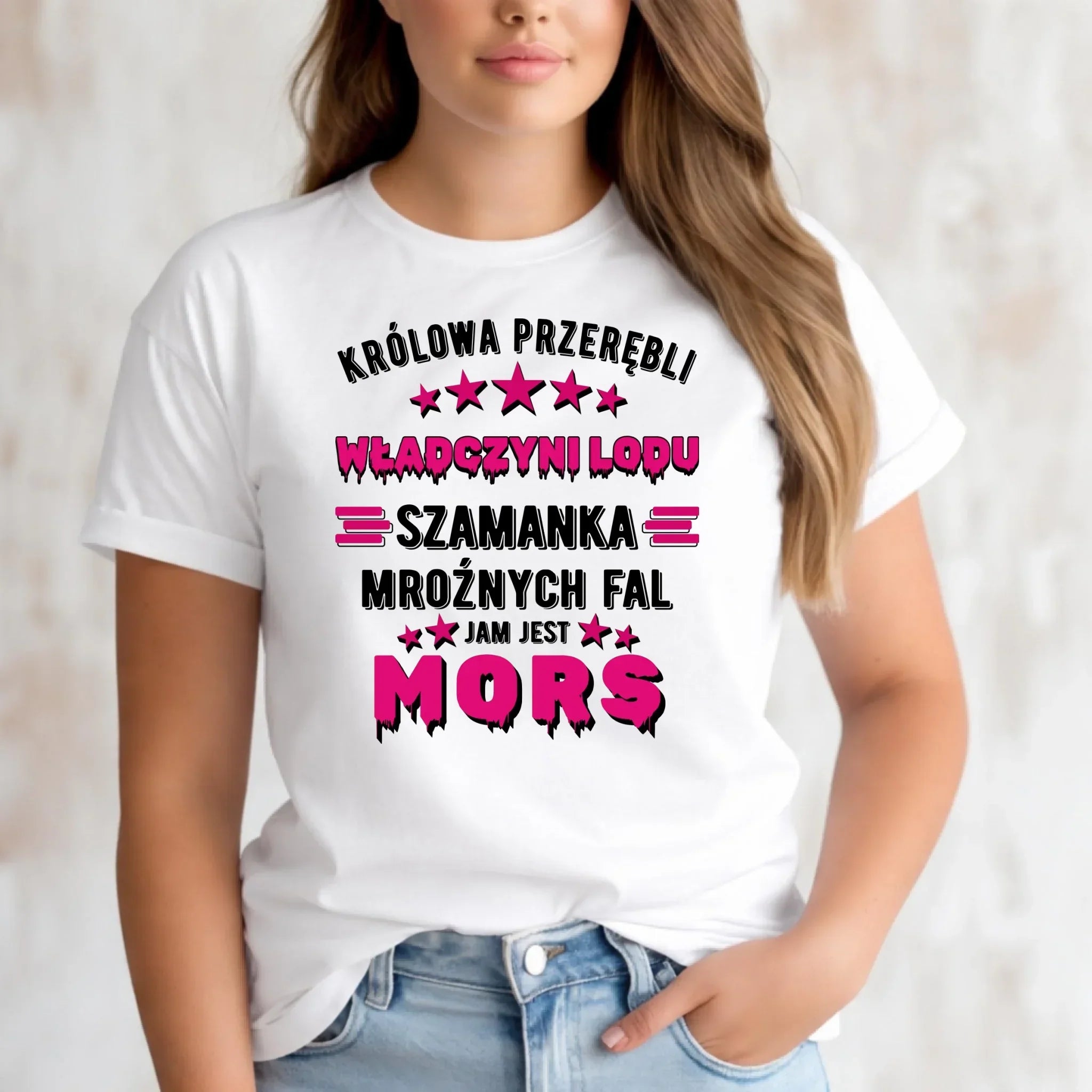 Koszulka damska - prezent dla morsa - Królowa przerębli Jam jest mors HM17 - StoryCups.pl