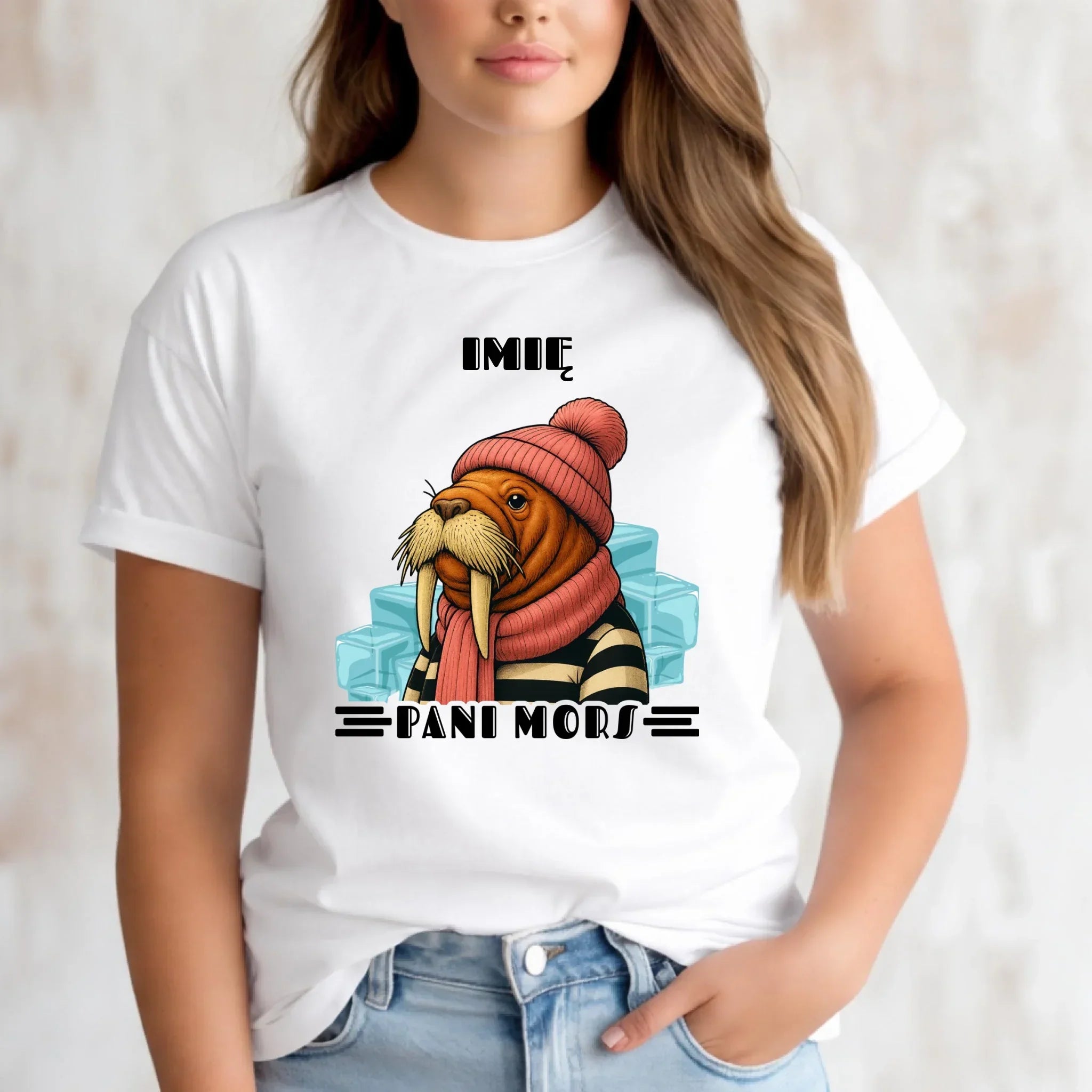 Koszulka damska - prezent dla morsa - Pani Mors - personalizowana HM16 - StoryCups.pl