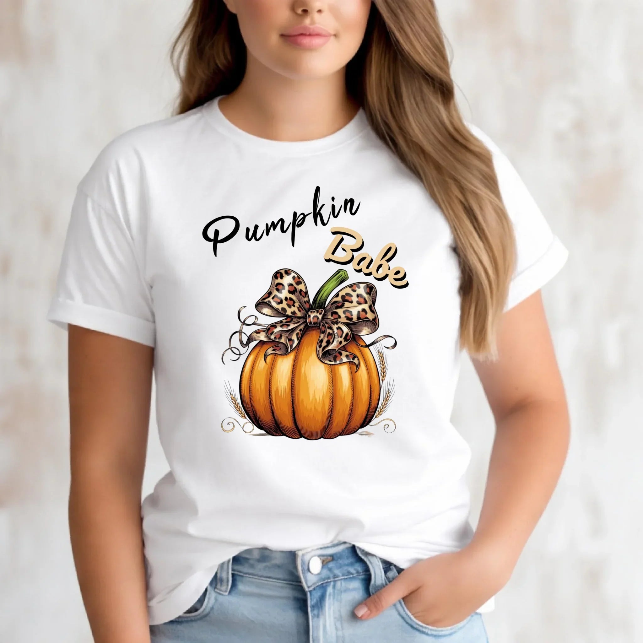 Koszulka damska jesienna - Pumpkin Babe - dla miłośniczki dyni JS33 - StoryCups.pl
