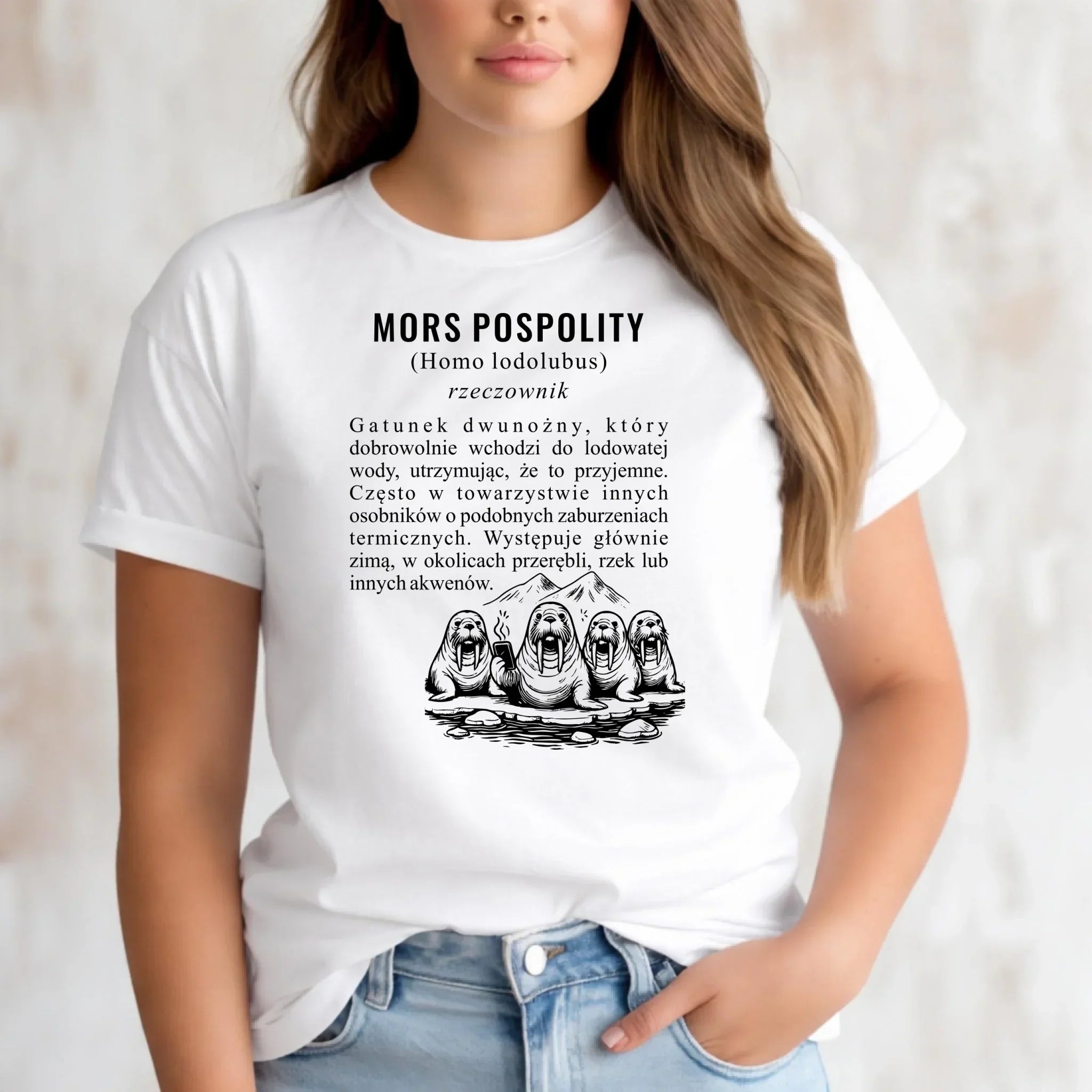 Koszulka damska - prezent dla morsa - Mors pospolity [Homo lodolubus] HM12 - StoryCups.pl