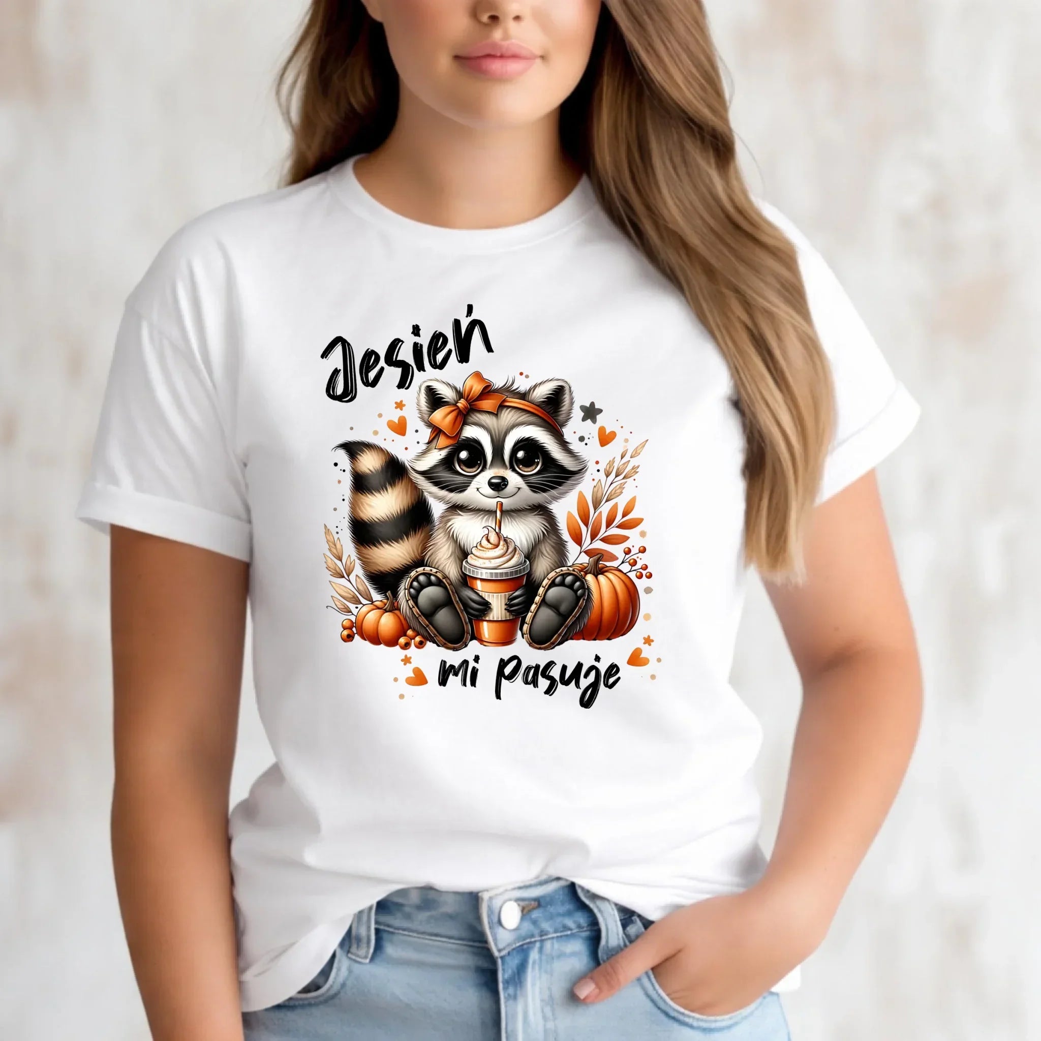 Koszulka damska jesienna - Jesień mi pasuje JS25 - StoryCups.pl