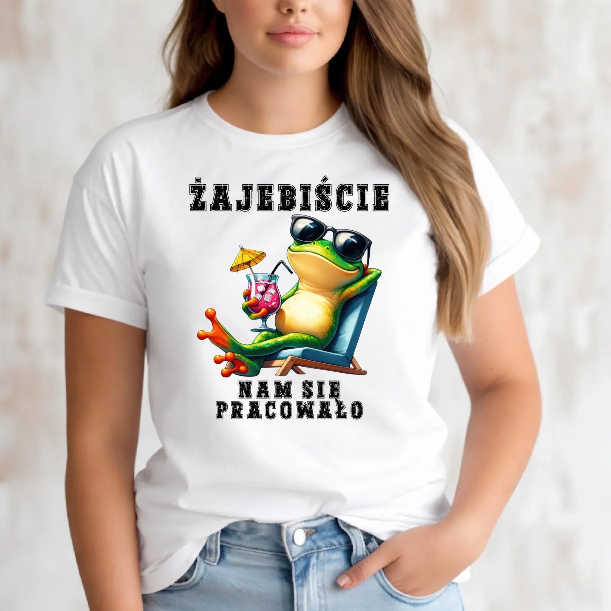 Koszulka damska na odejście z pracy - Żajebiście nam się pracowało OP09 - StoryCups.pl